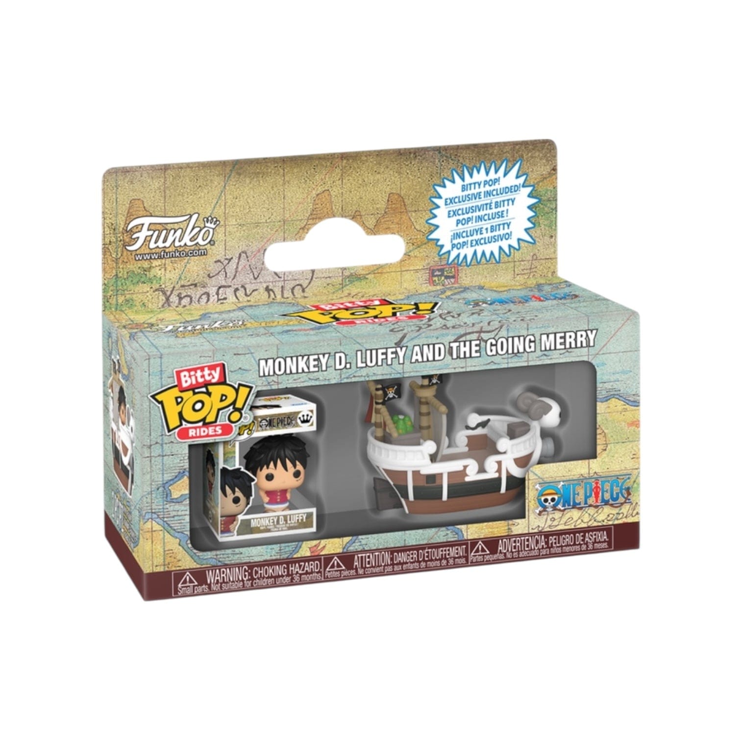 One Piece Monkey D. Luffy and the Going Merry Funko Bitty Pop Ride - One Piece