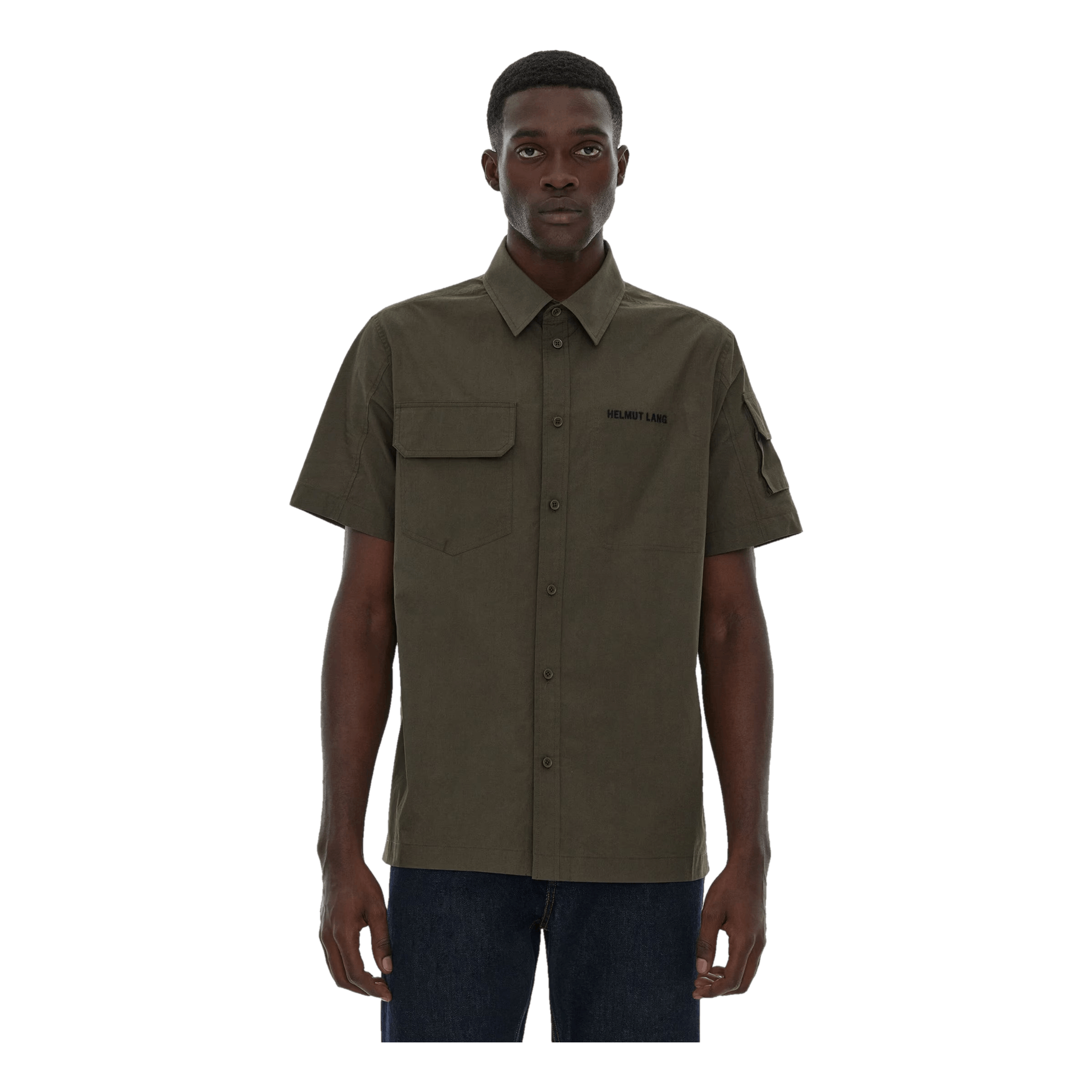 Helmut Lang Tab Shirt.standard P Burnt Olive