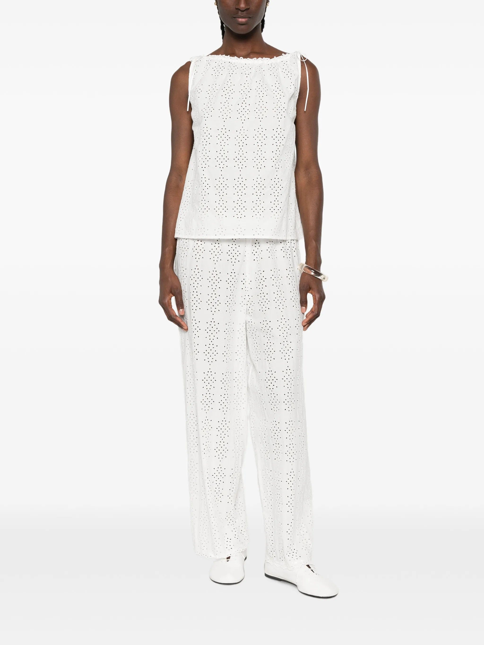 Posse Harriet eyelet - embroidered trousers