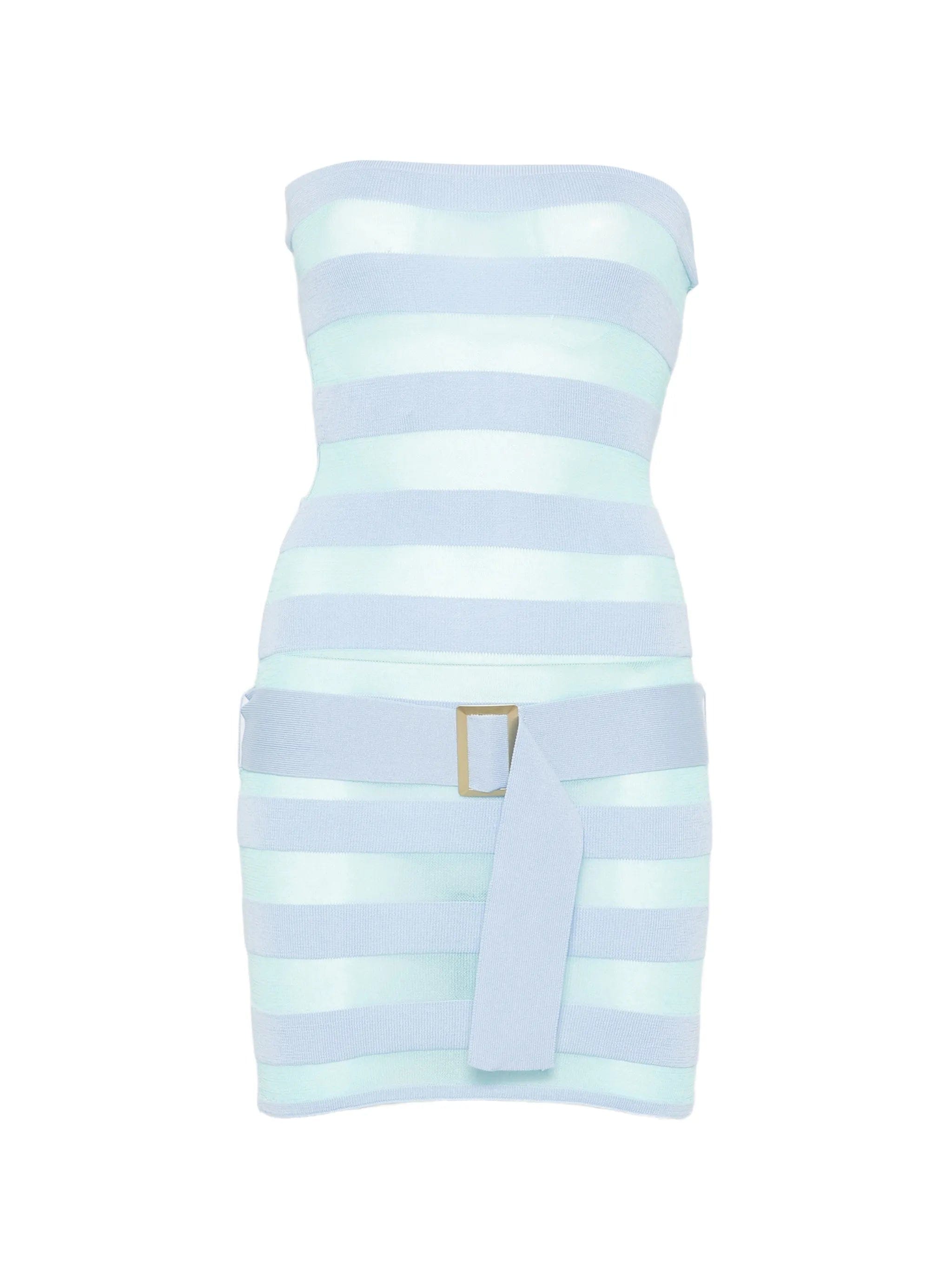Asta Resort Cora striped belted mini dress