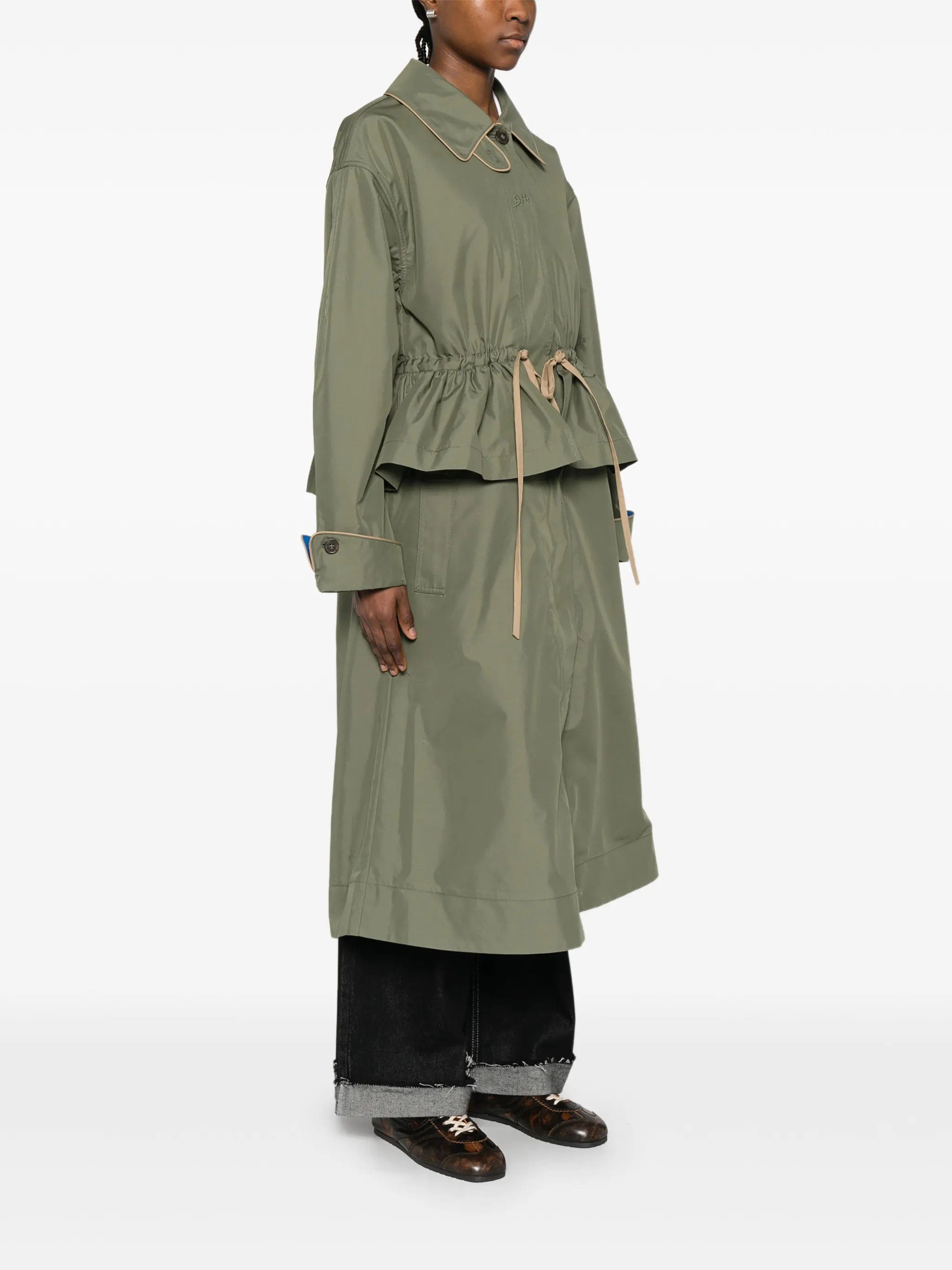 Damson Madder Myrtle ruffled coat