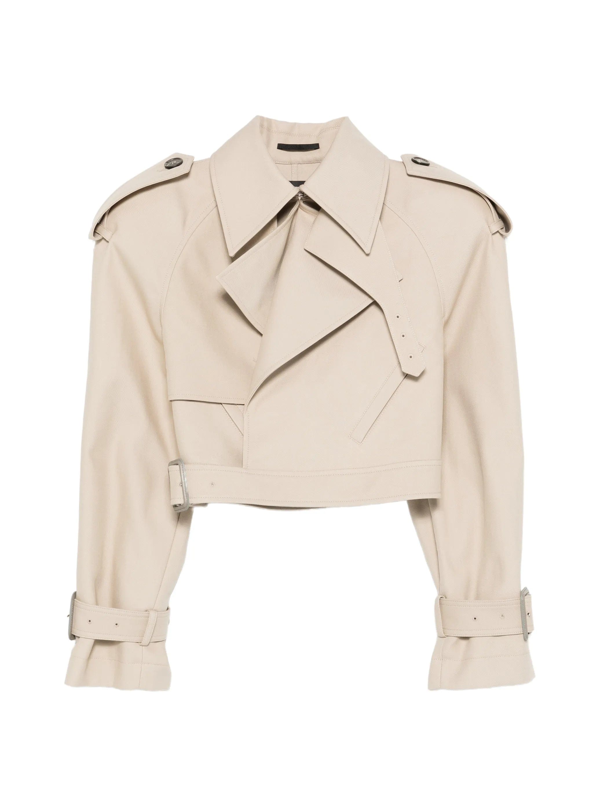 Wardrobe.nyc Drill buckle fastening trench jacket