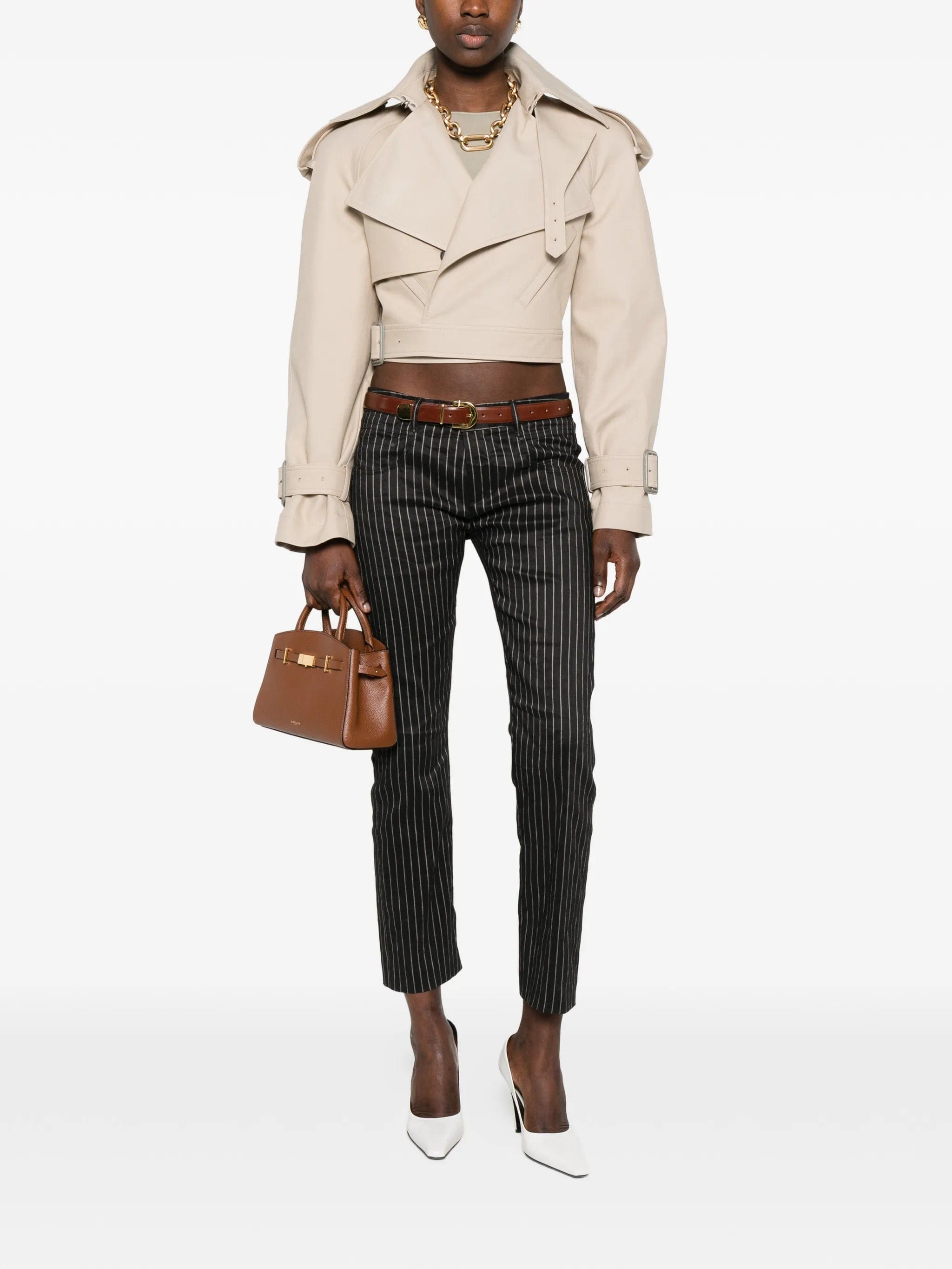 Wardrobe.nyc Drill buckle fastening trench jacket