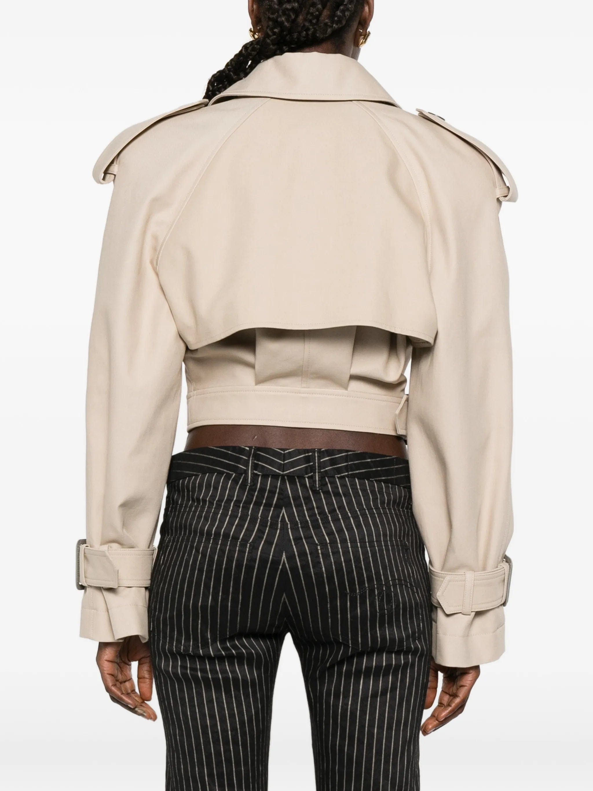 Wardrobe.nyc Drill buckle fastening trench jacket