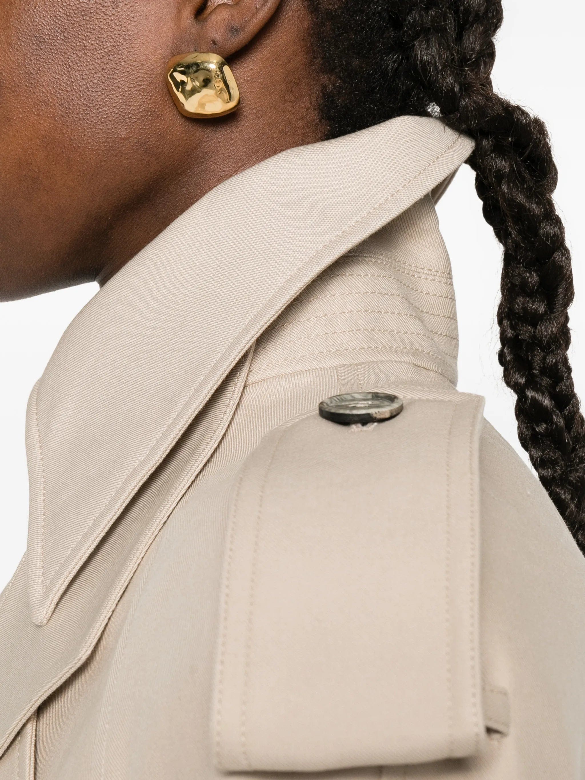 Wardrobe.nyc Drill buckle fastening trench jacket