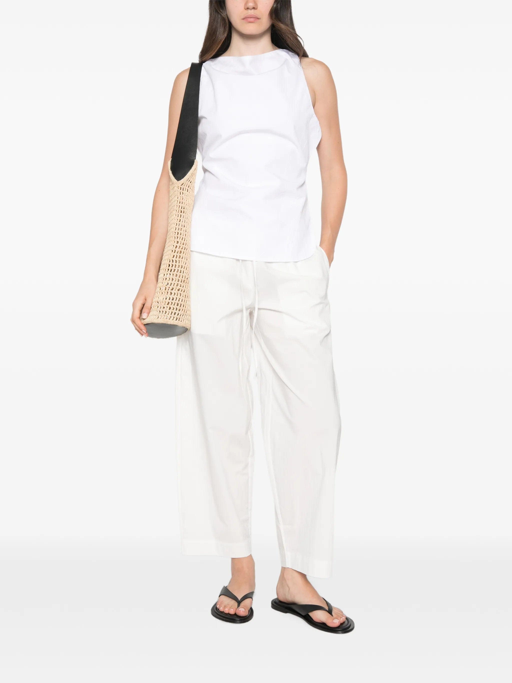 St. Agni drawstring - fastening cropped pants