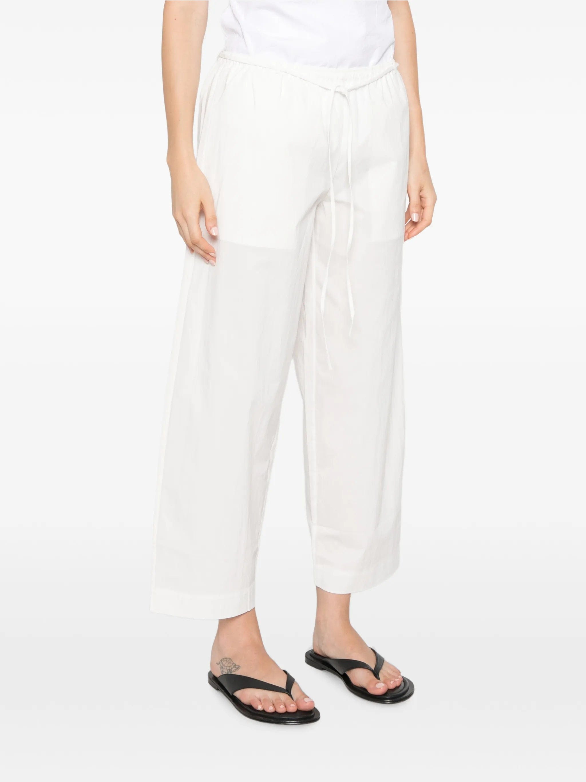 St. Agni drawstring - fastening cropped pants