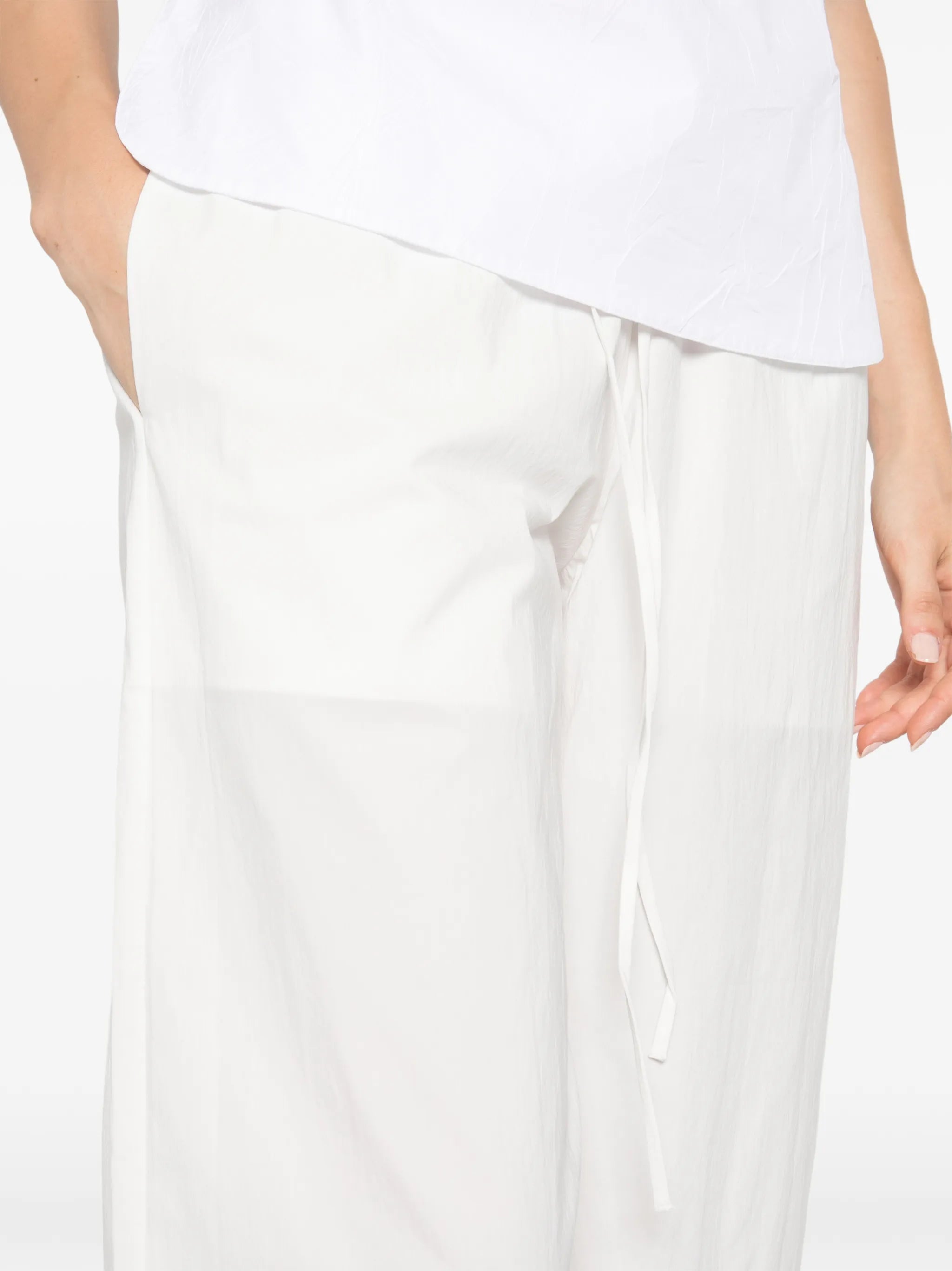St. Agni drawstring - fastening cropped pants
