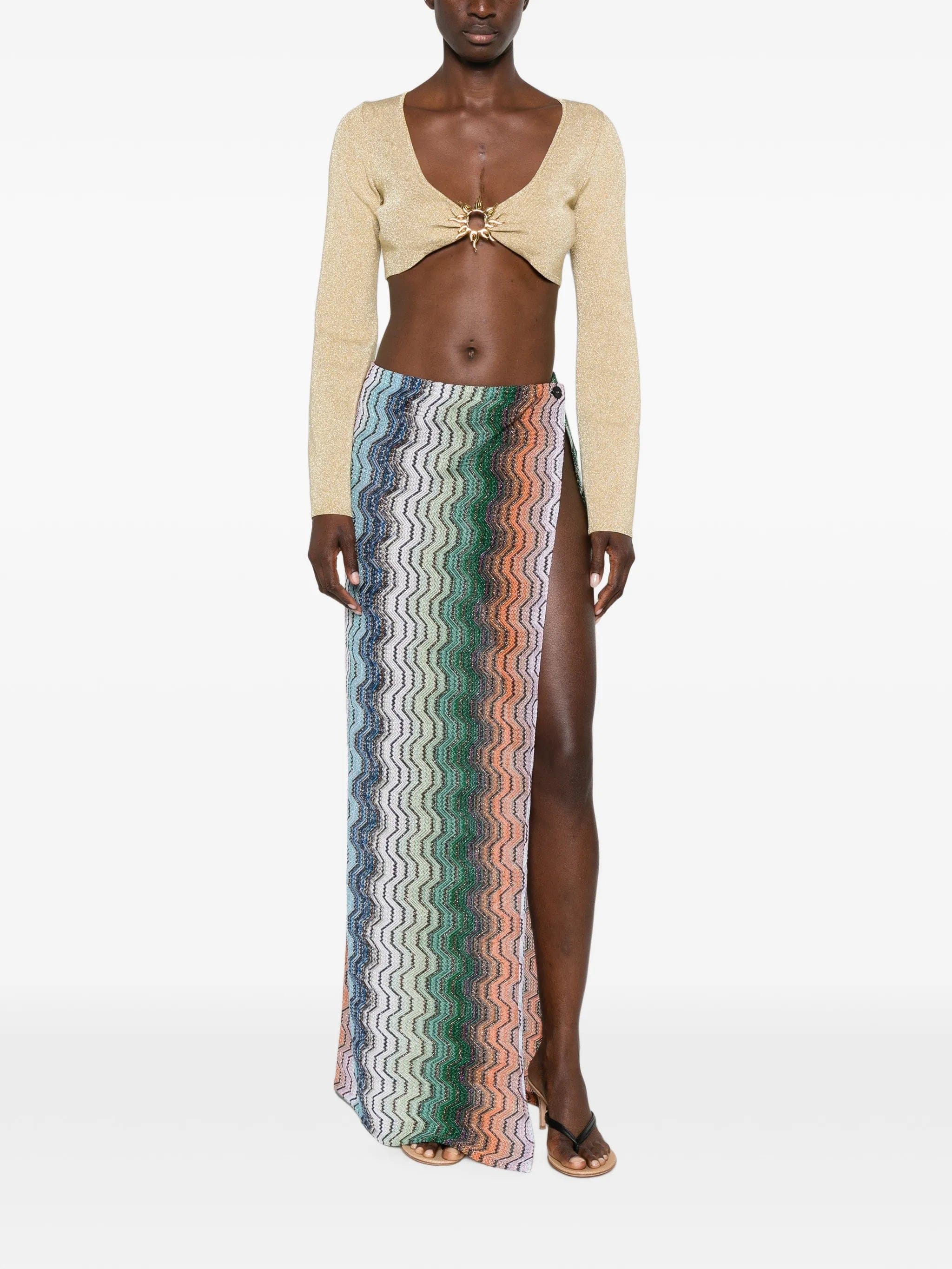 Missoni chevron - pattern maxi beach skirt