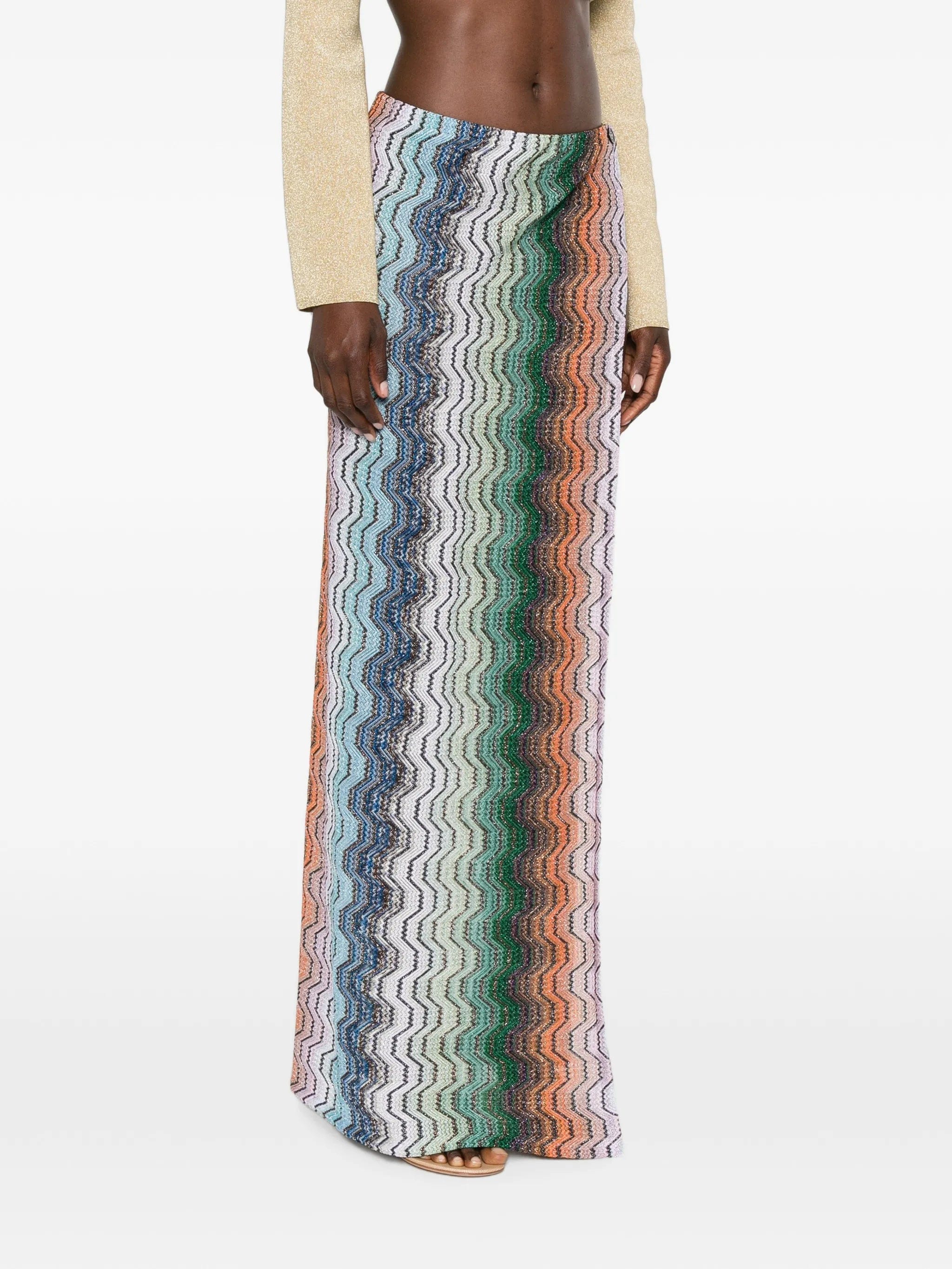 Missoni chevron - pattern maxi beach skirt