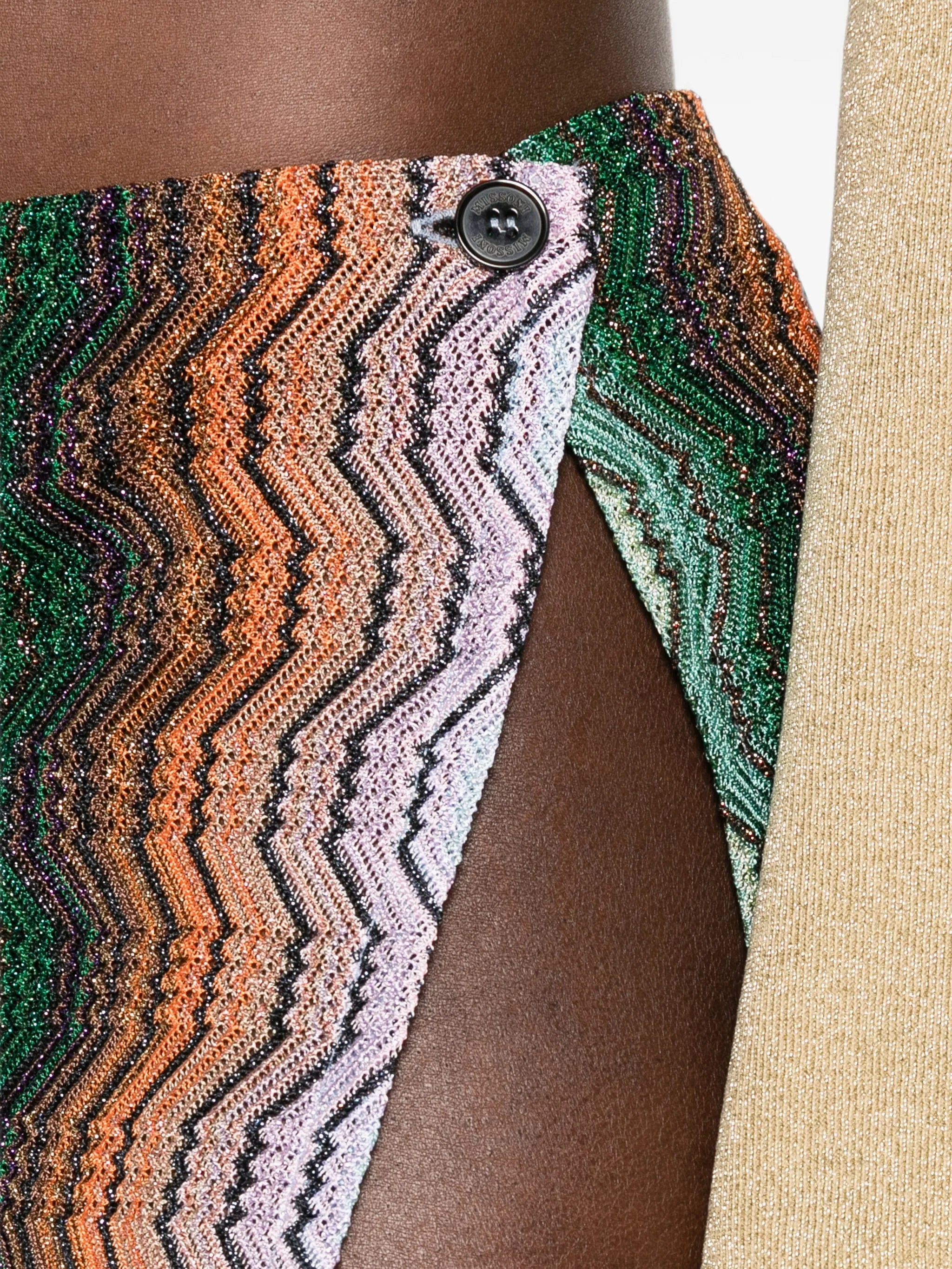 Missoni chevron - pattern maxi beach skirt