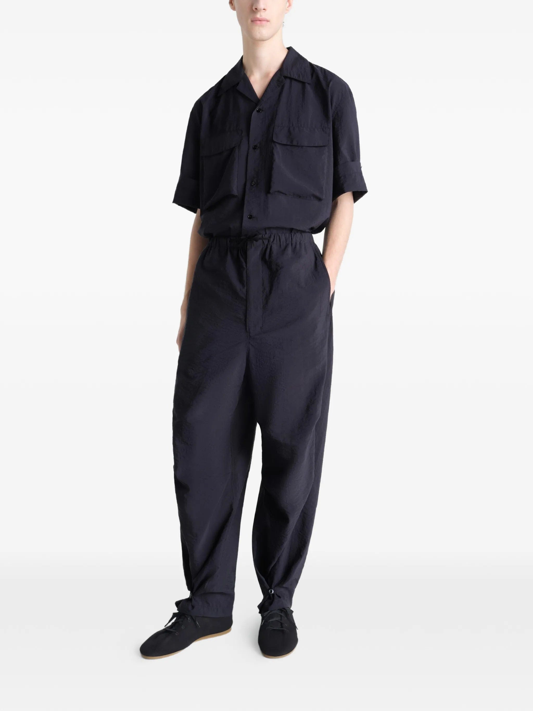 Lemaire parachute pants in washed technical cotton