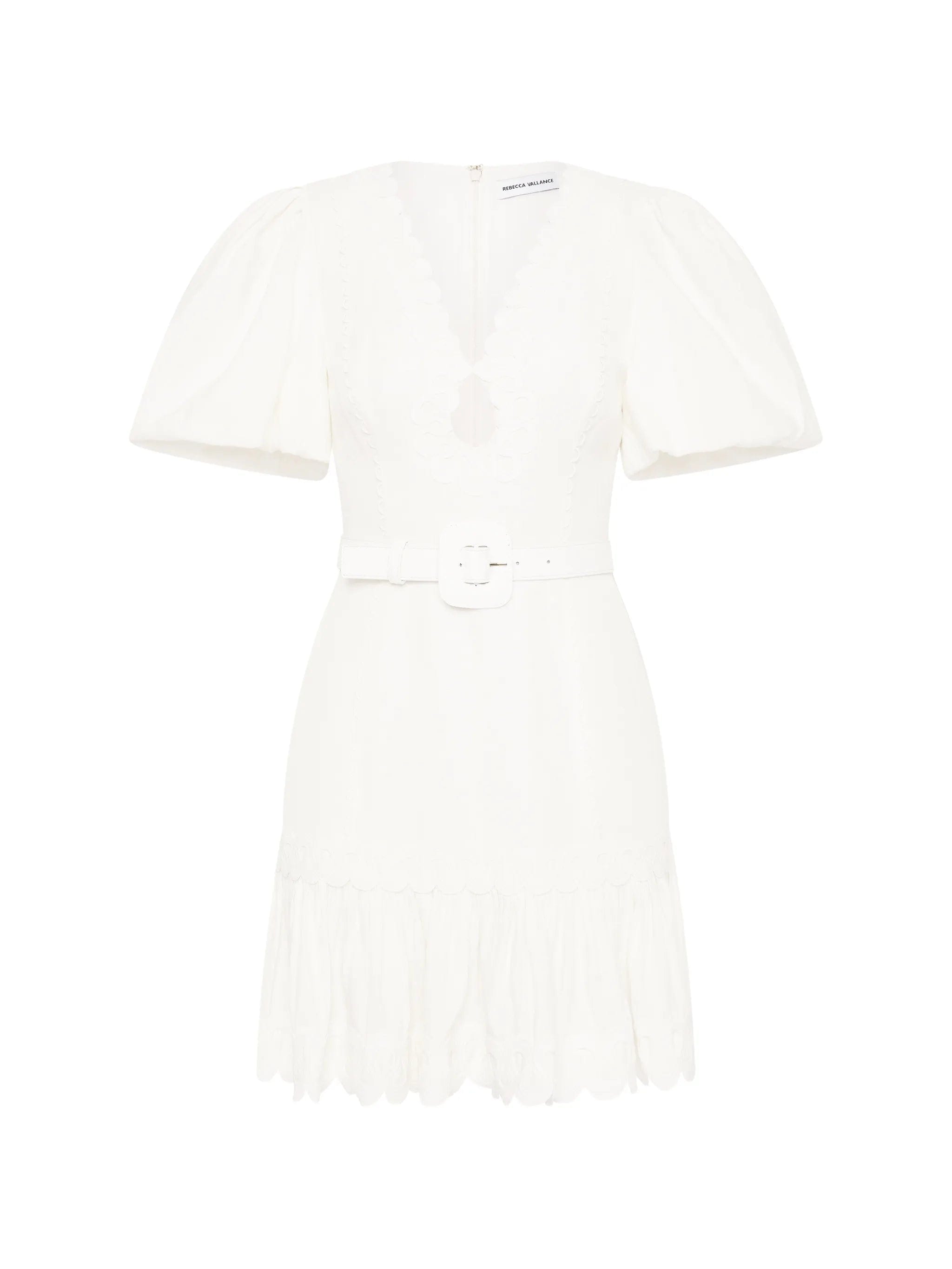 Rebecca Vallance Kahlia puff - sleeve belted mini dress