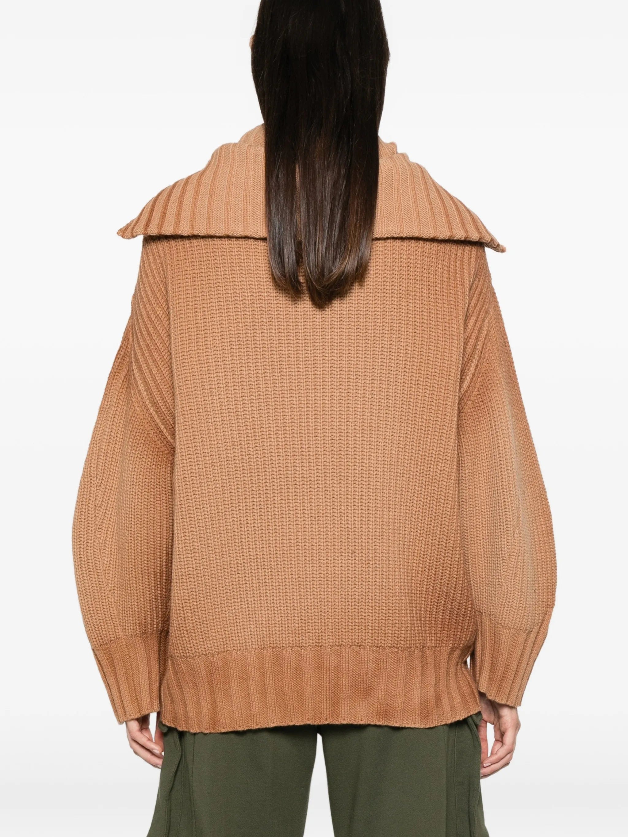 The Attico ribbed - knit asymmetric - hem knitwear