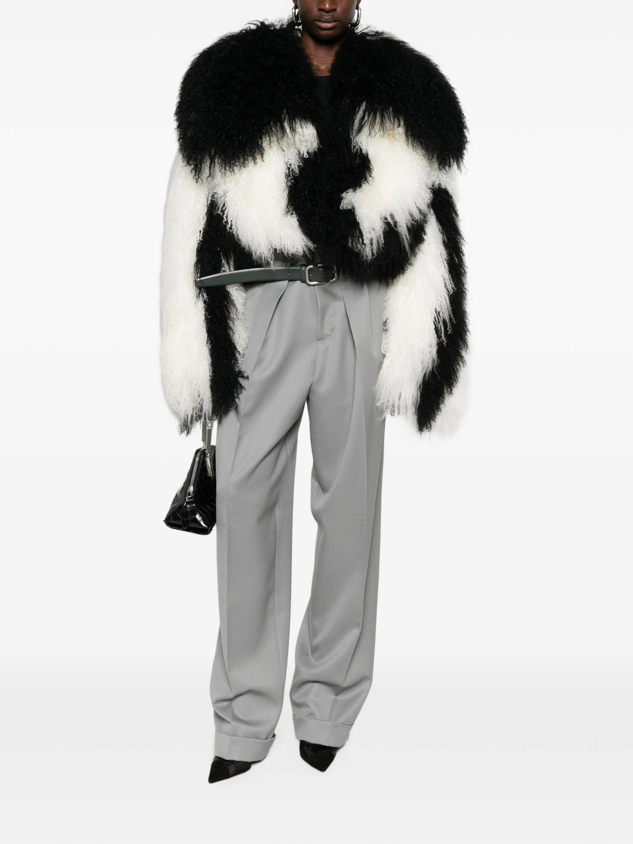 The Attico pleated belted trousers