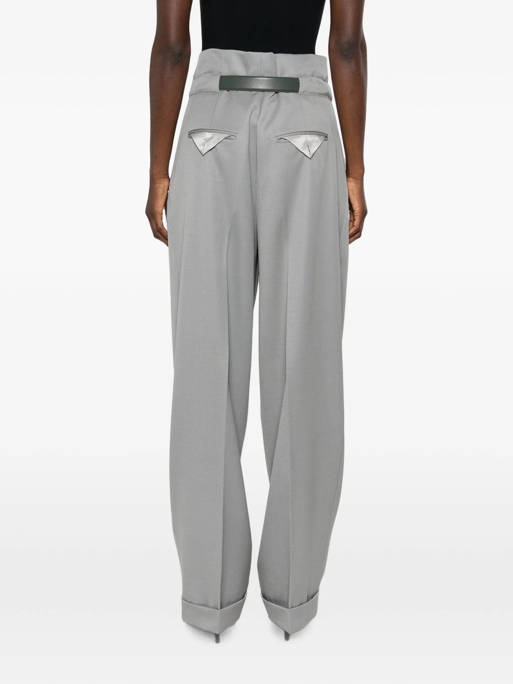 The Attico pleated belted trousers