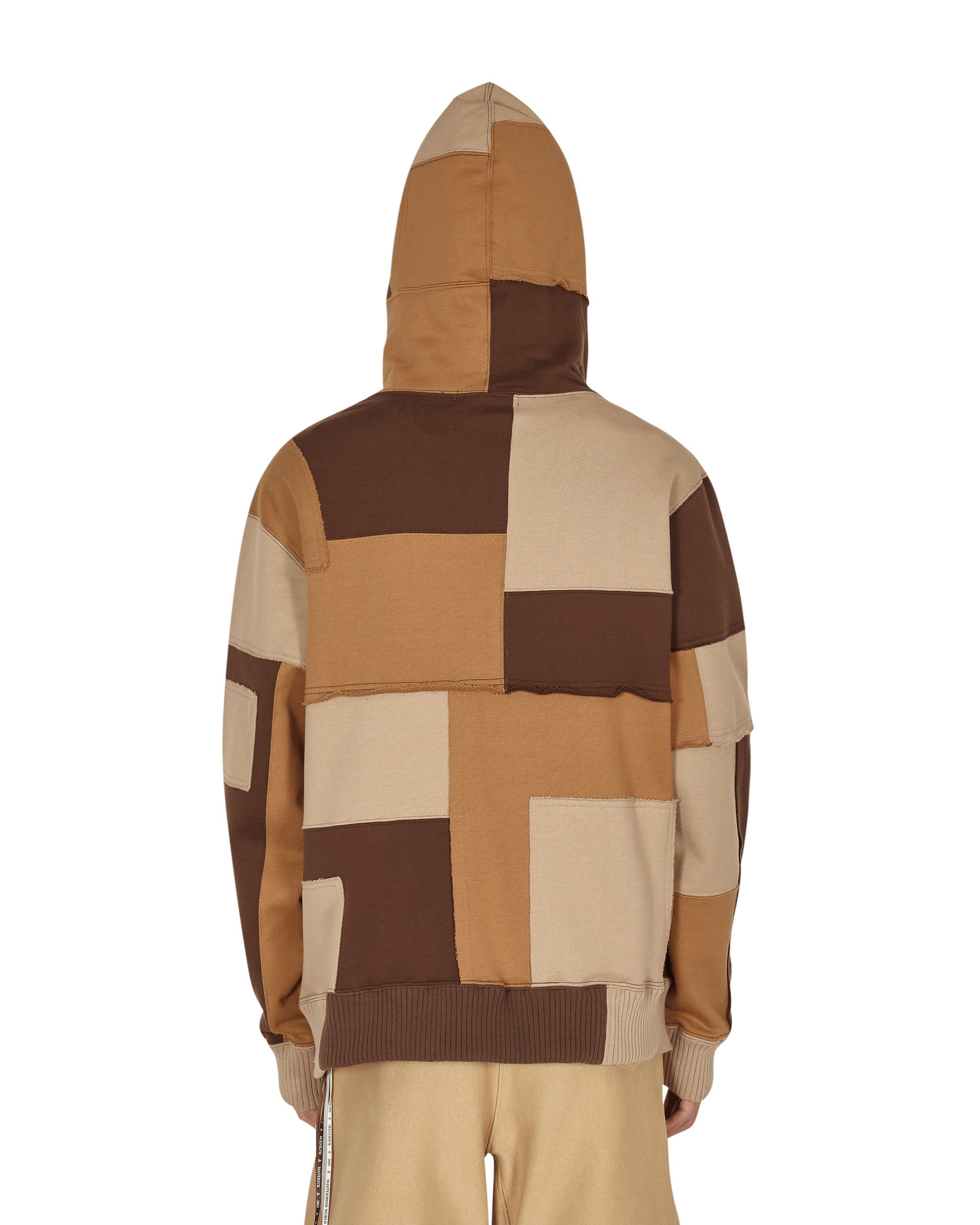 Mastermind World Patchwork Hooded Sweatshirt Brown