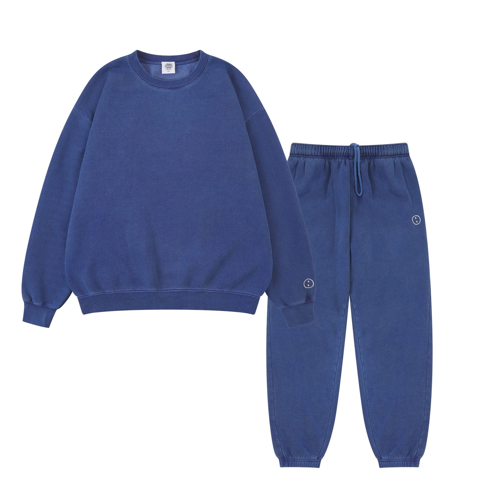 Essentials Vintage Washed Sweater & Jogger Set - Navy