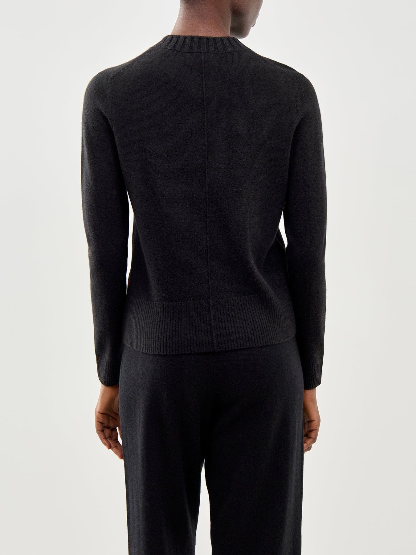 Chinti & Parker Cropped Sporty Sweater Black