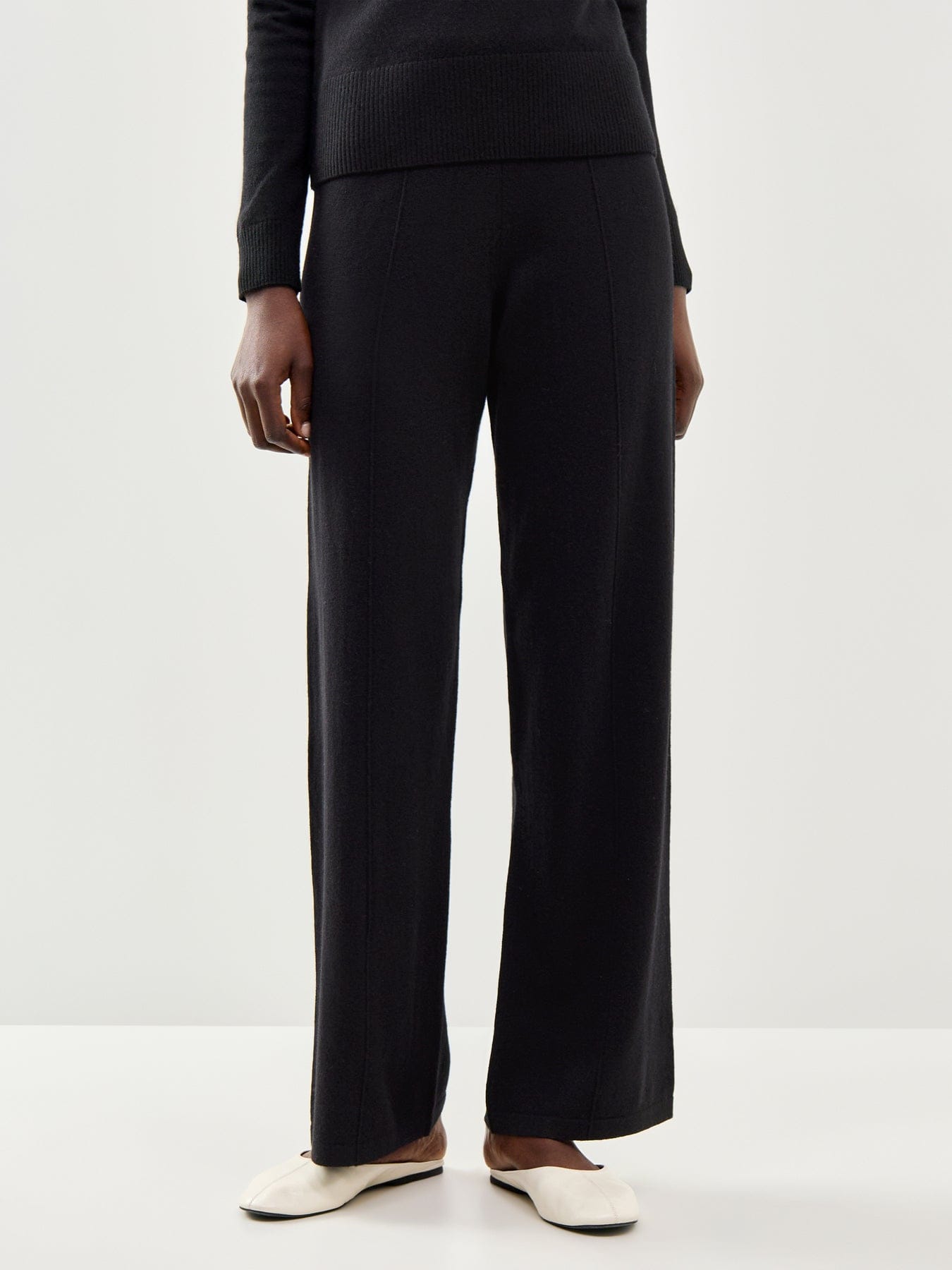 Chinti & Parker Wide Leg Track Pant Black