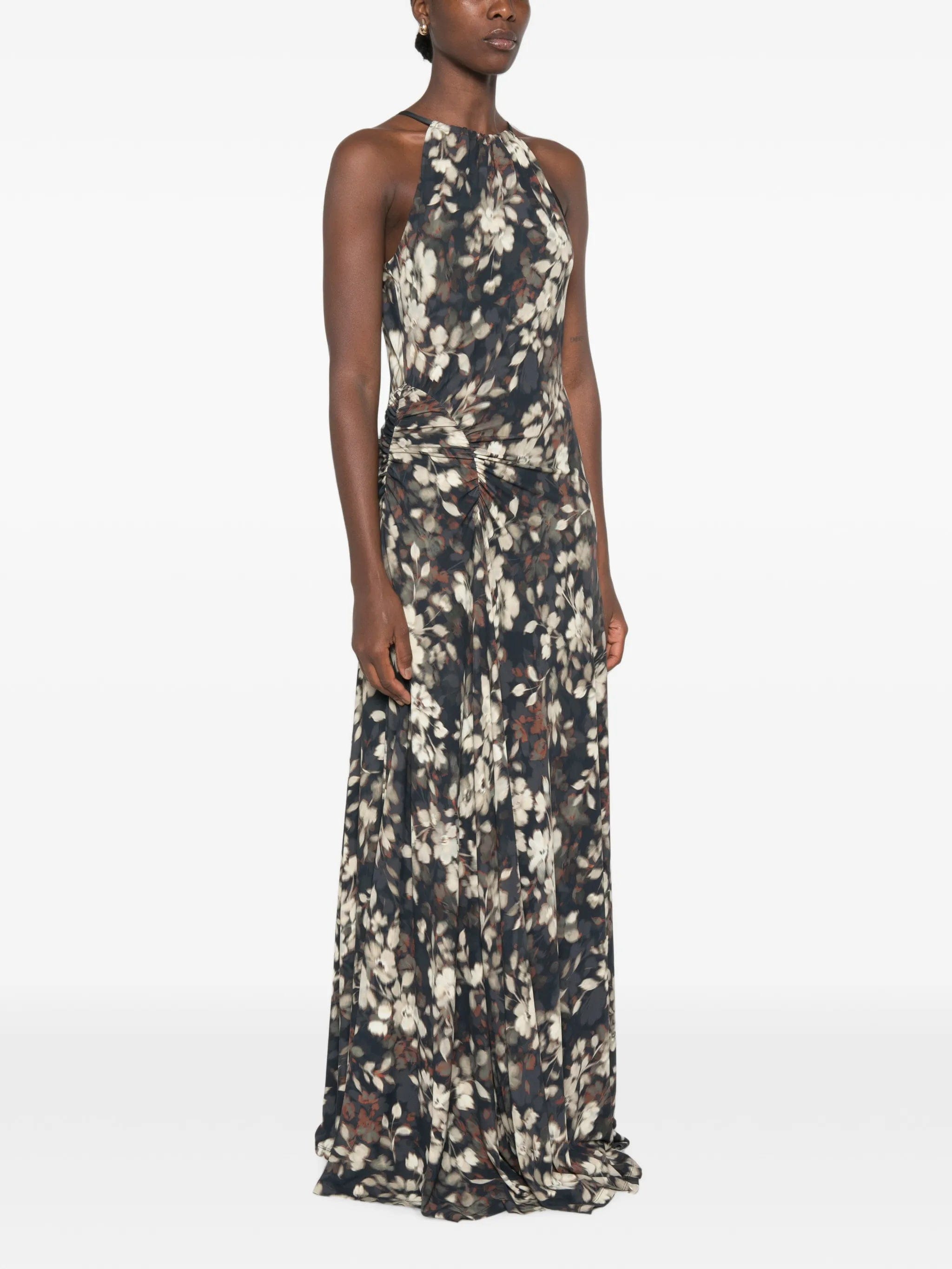 Simkhai floral - print ruched maxi dress