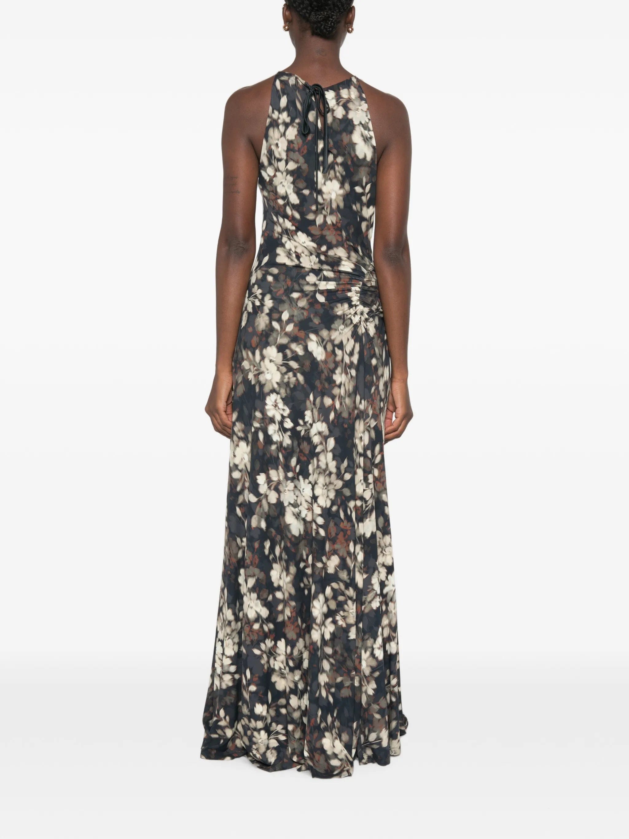 Simkhai floral - print ruched maxi dress