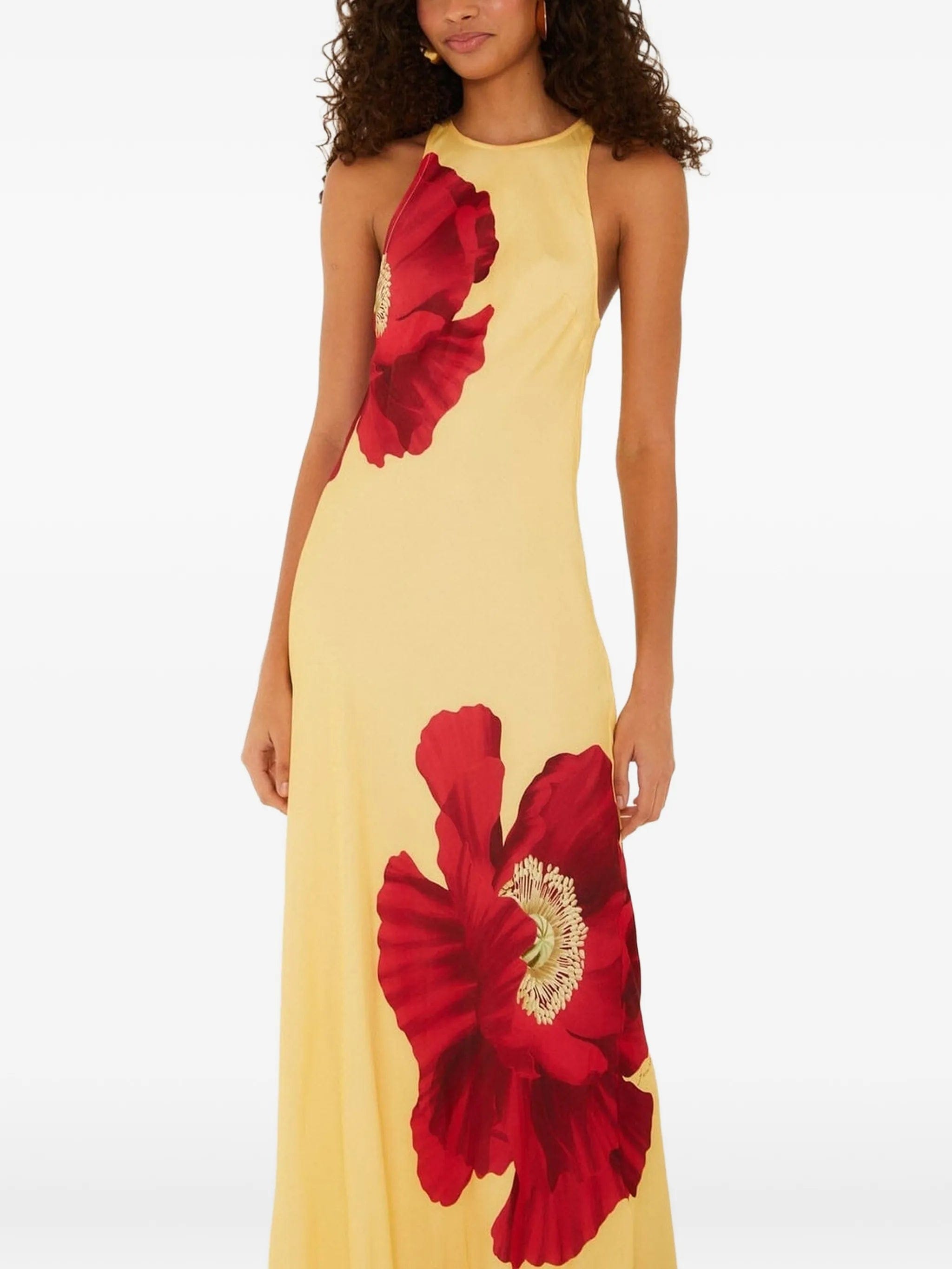 FARM Rio poppy - print sleeveless maxi dress