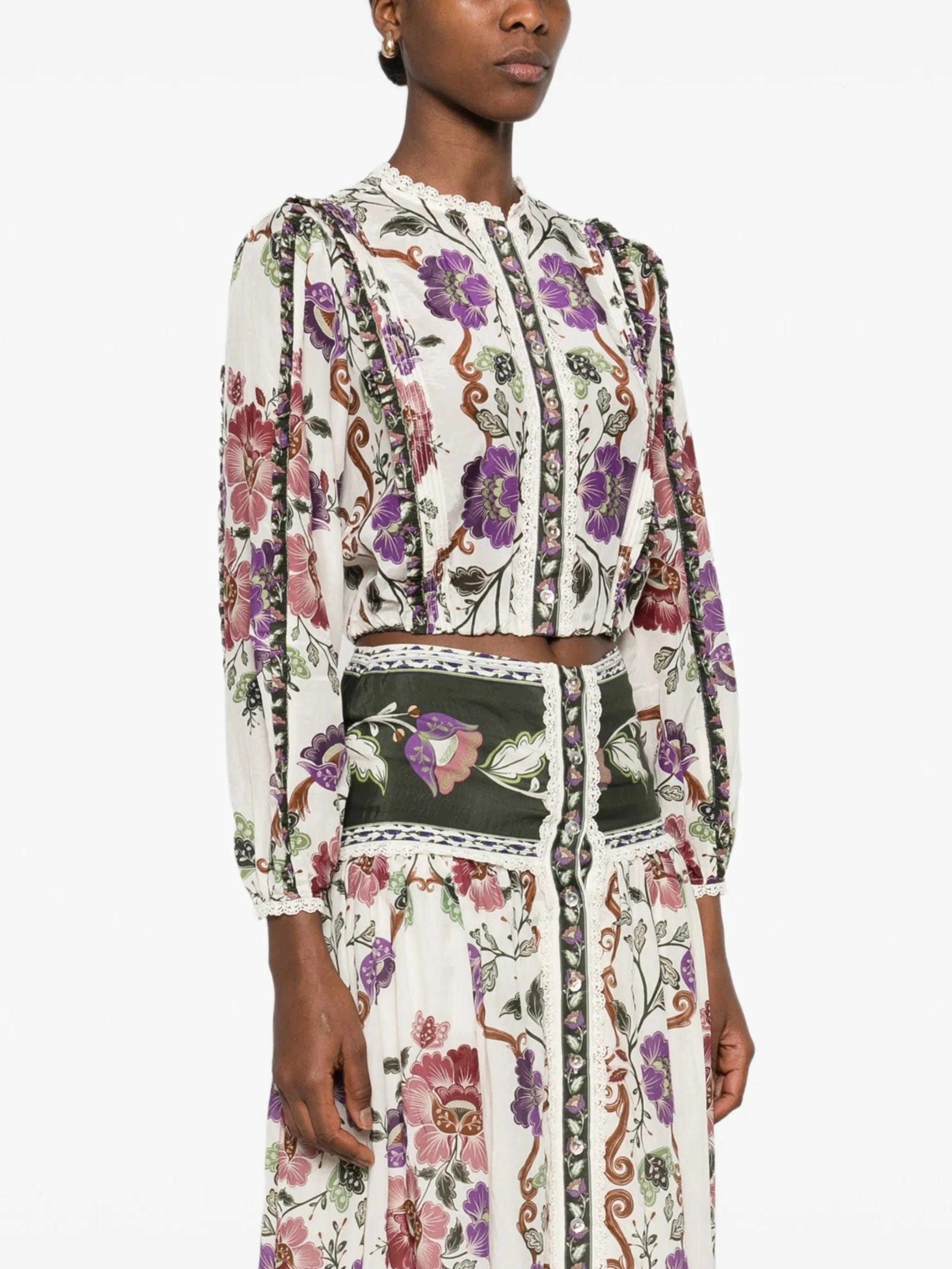 FARM Rio Cream Rococo Flower shirt