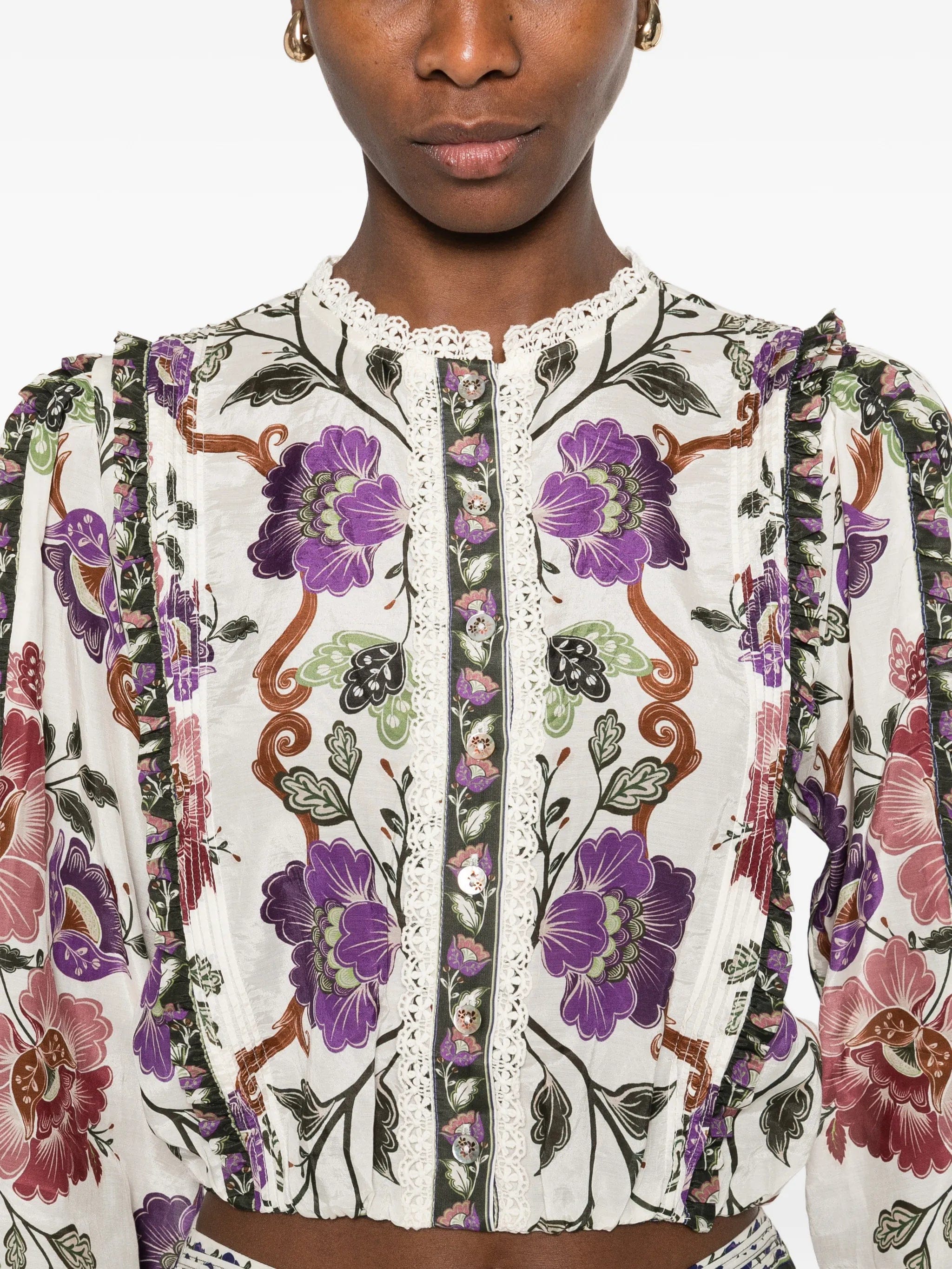 FARM Rio Cream Rococo Flower shirt