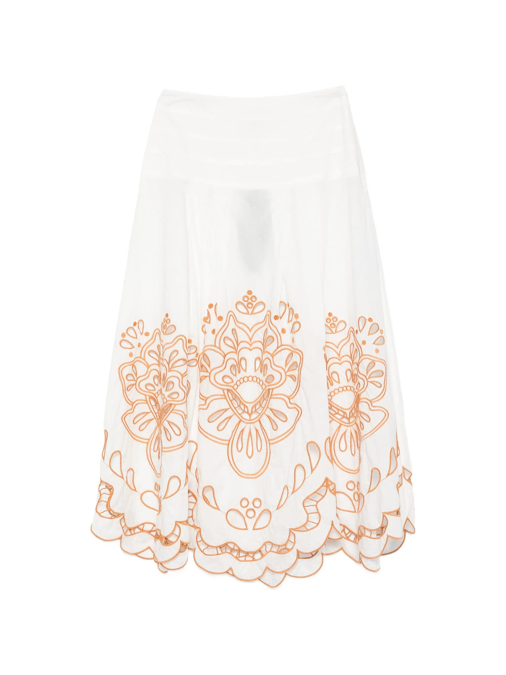 FARM Rio Trop floral - embroidery midi skirt
