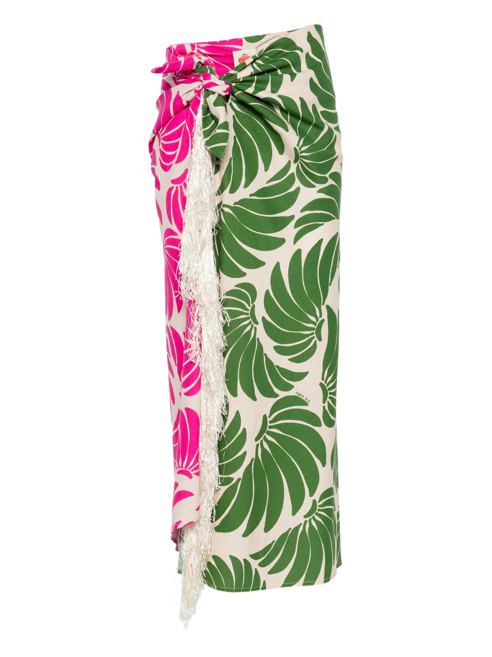 FARM Rio fringe floral - print skirt