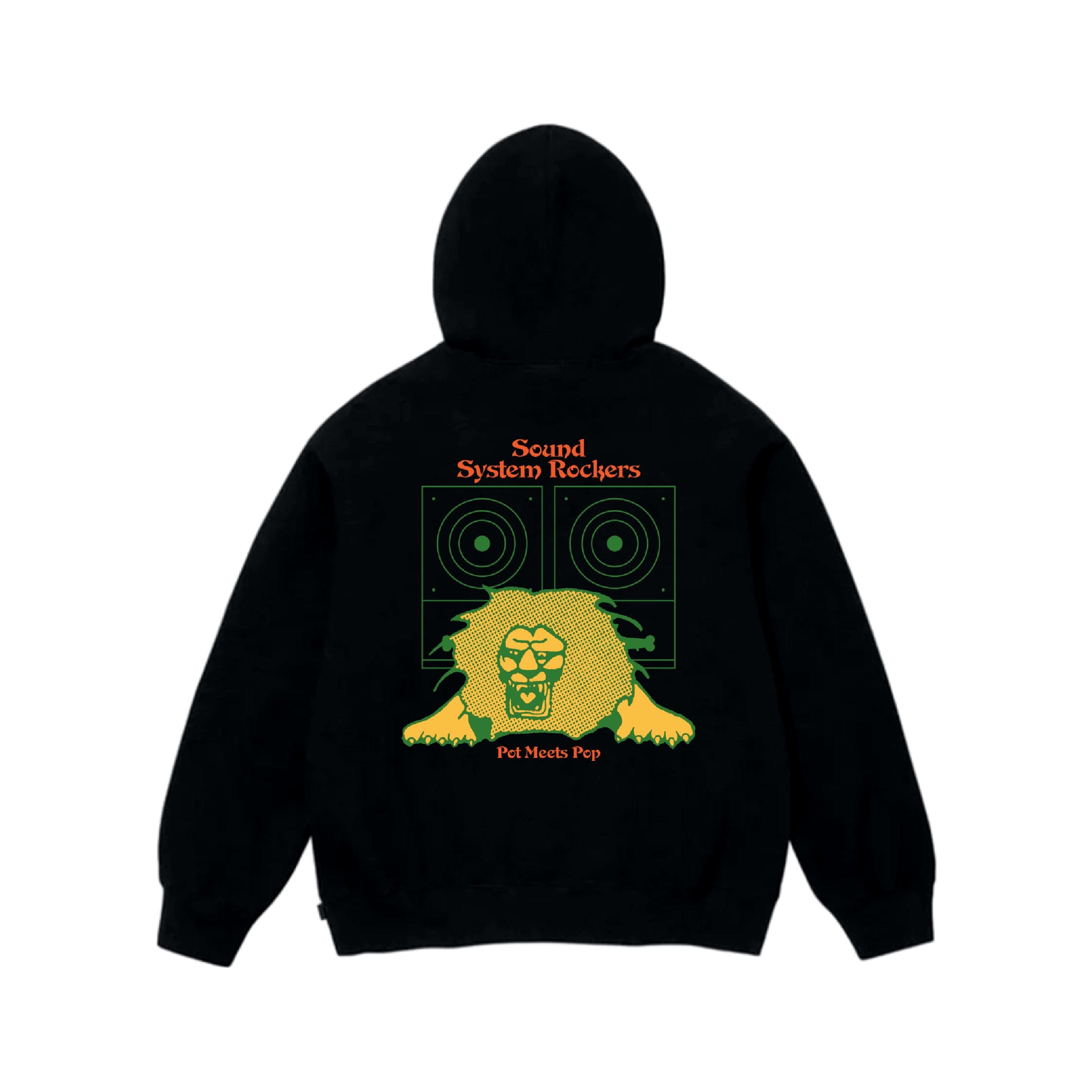 Pot Meets Pop Soundsytem Zip Hoodie - Black