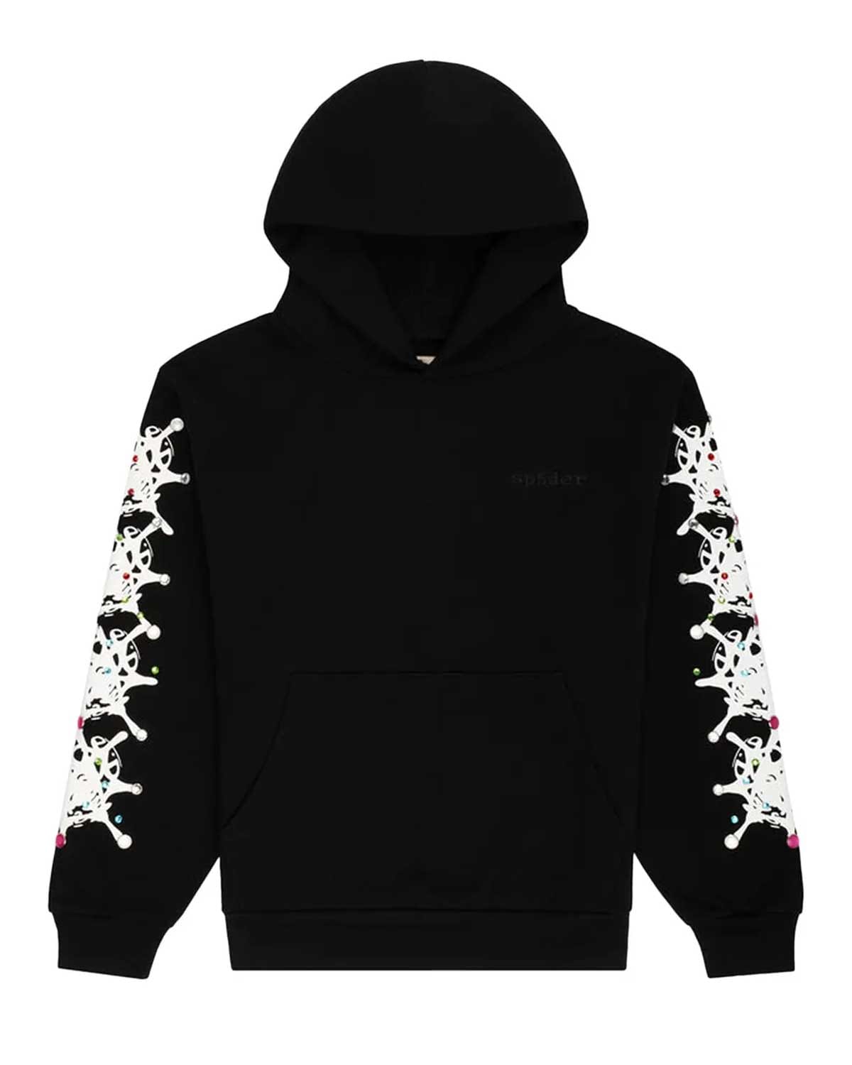 Sp5der Worldwide Sp5der Stone Hoodie Black