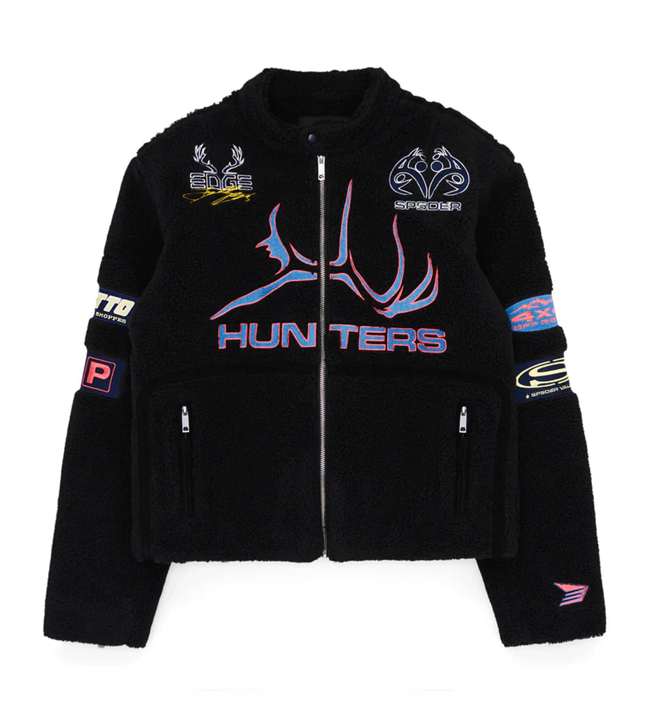 Sp5der Worldwide Sp5der Sherpa Hunter Moto Jacket Black