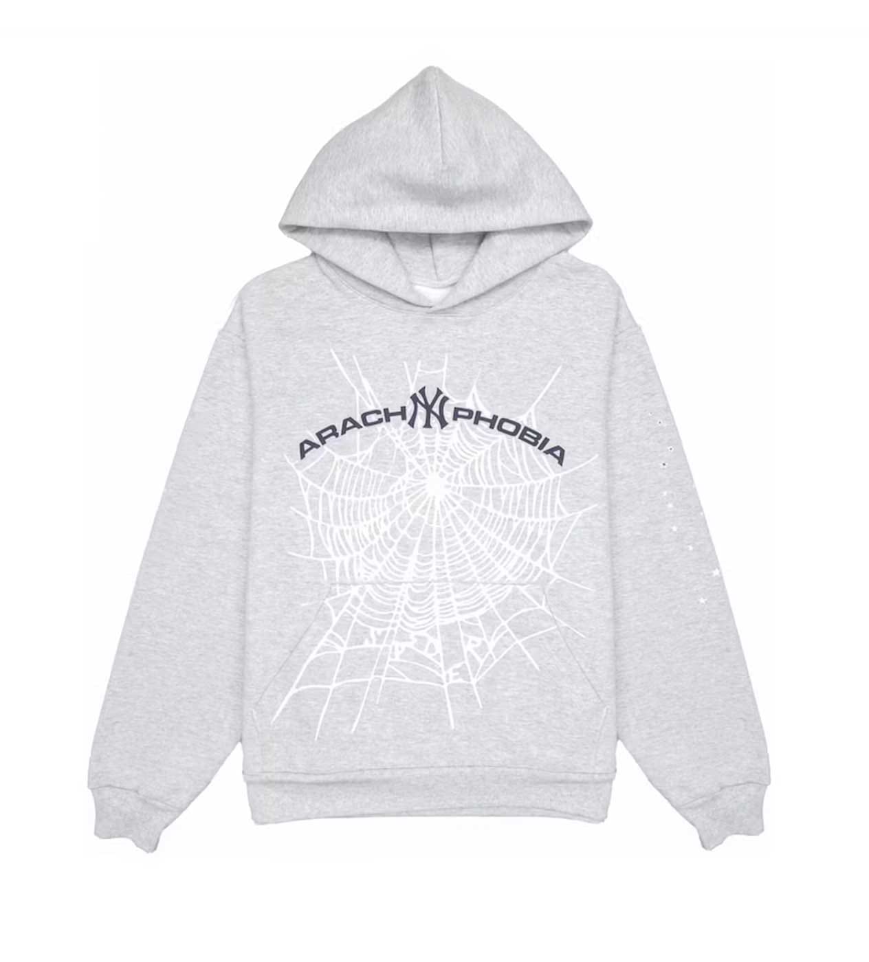 Sp5der Worldwide Sp5der Arach NY Phobia Hoodie Ash Grey