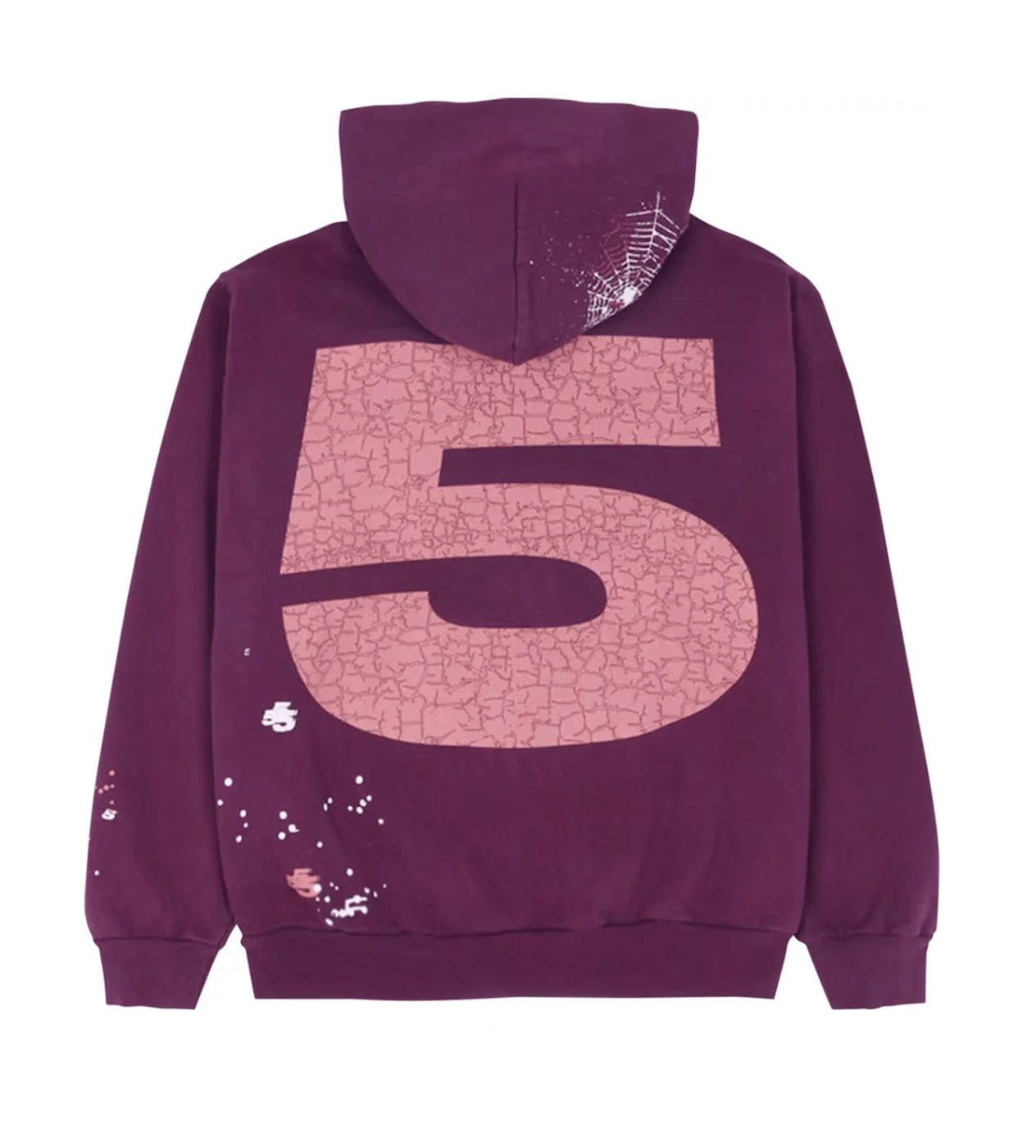 Sp5der Worldwide Sp5der Nocturnal Highway Hoodie Dark Purple