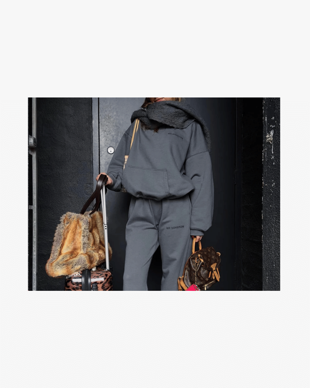 MR WINSTON CHARCOAL PUFF HOODIE