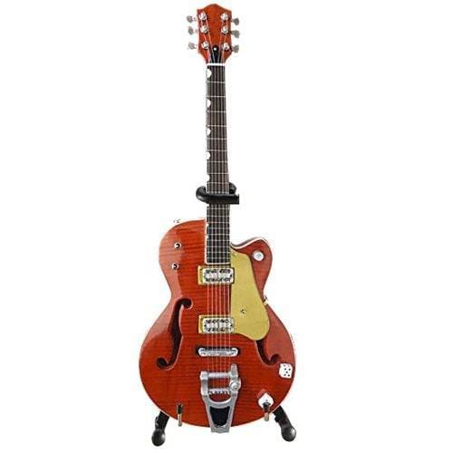 Axe Heaven Brian Setzer Nashville Orange Dice Hollow Body Miniature Guitar Replica