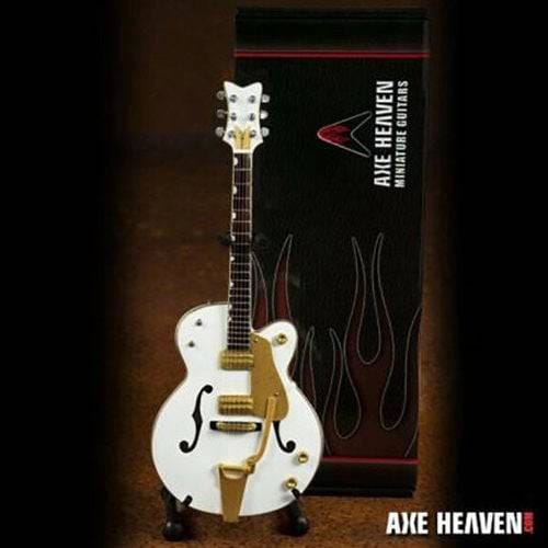 Axe Heaven Brian Setzer White Hollow Body Miniature Guitar Replica