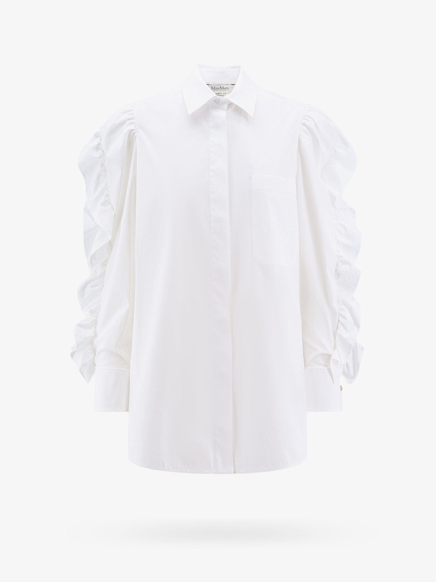 MAX MARA Cotton shirt with rouches detail