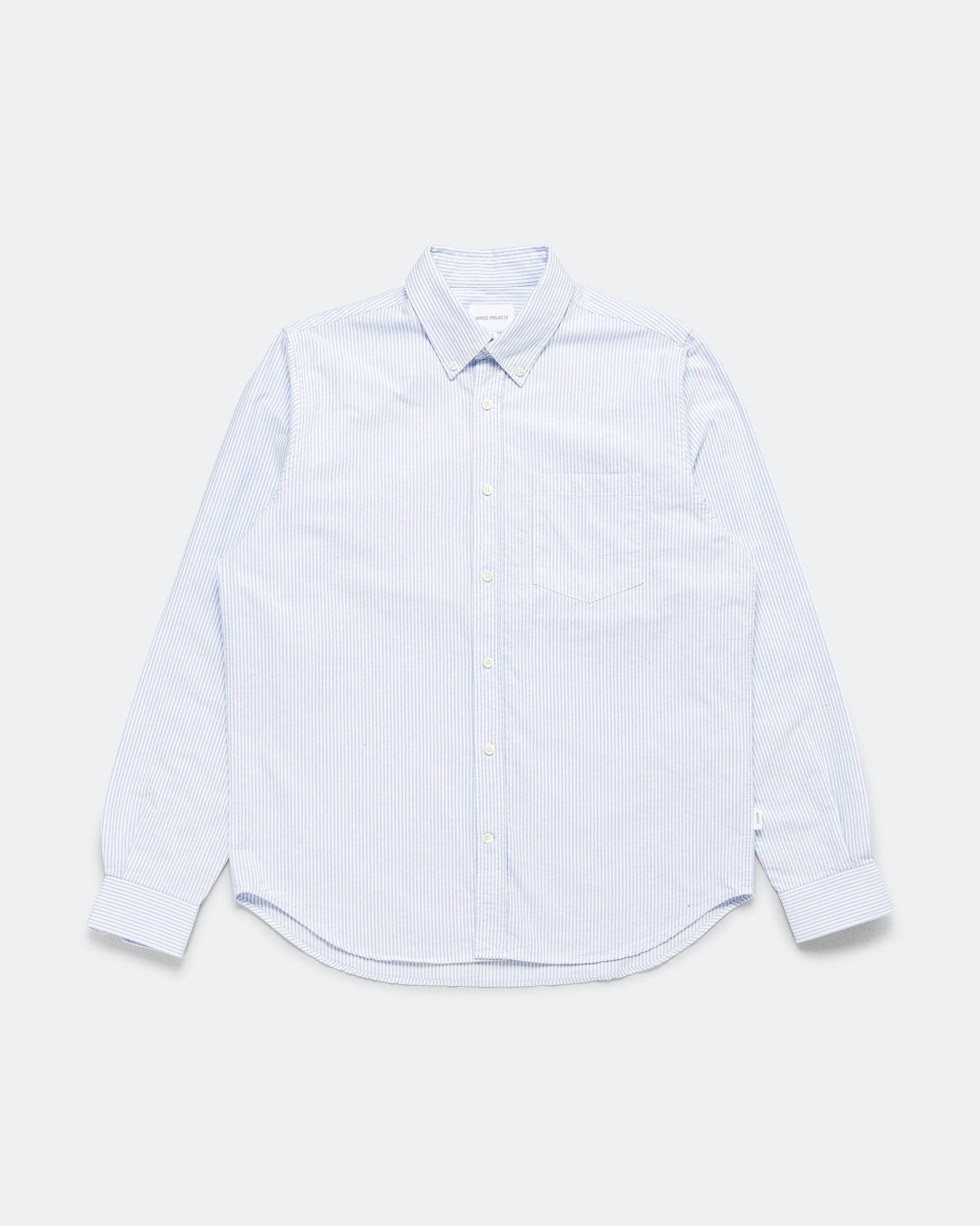 Norse Projects Standard Oxford BD Shirt - Pale Blue Stripe