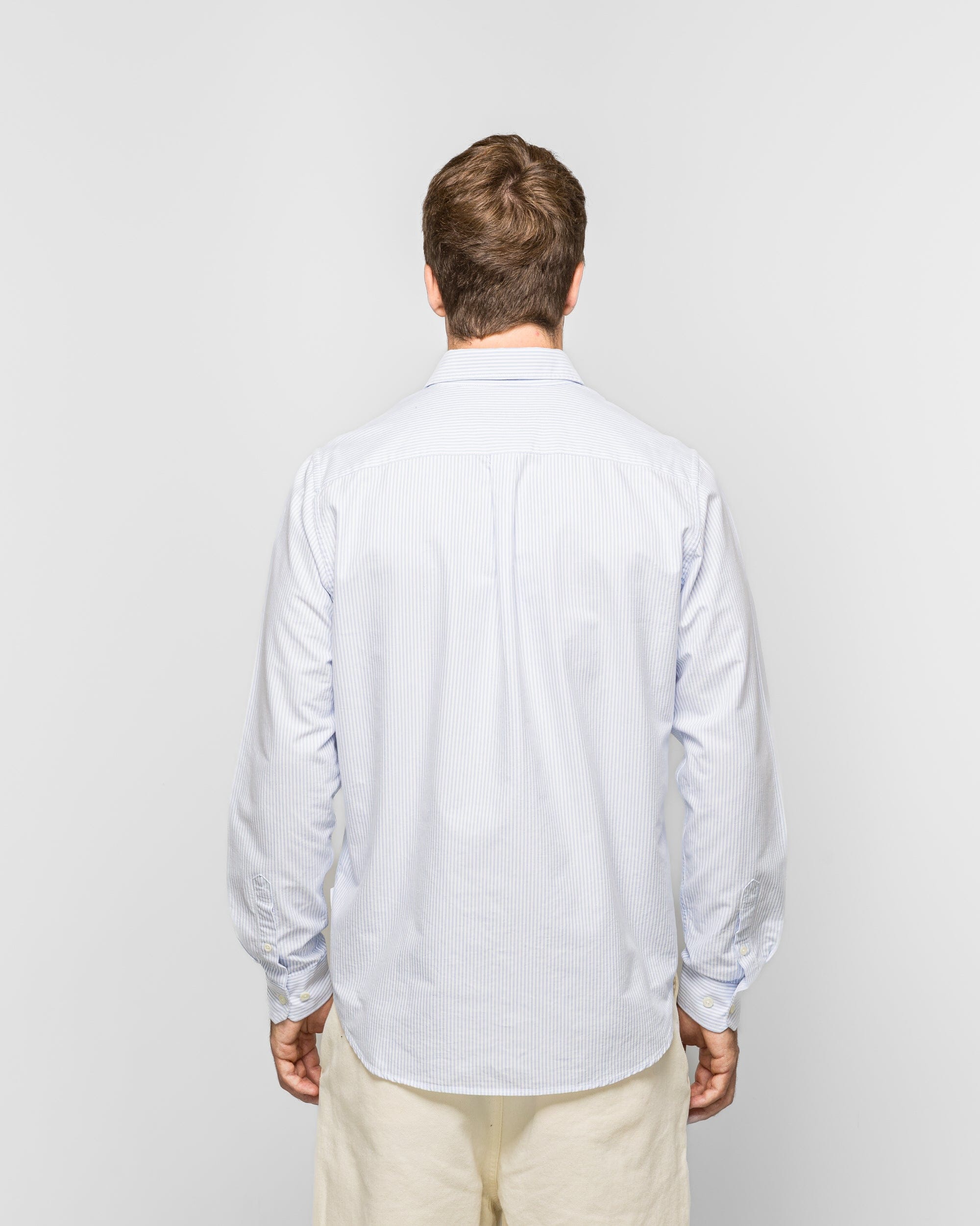 Norse Projects Standard Oxford BD Shirt - Pale Blue Stripe
