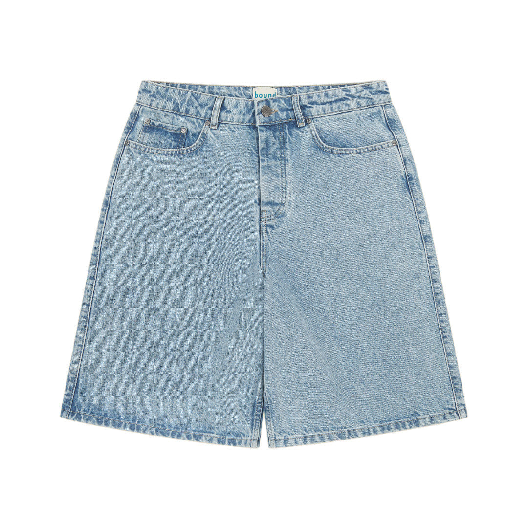 Bound Signature Denim Jorts - Light Blue