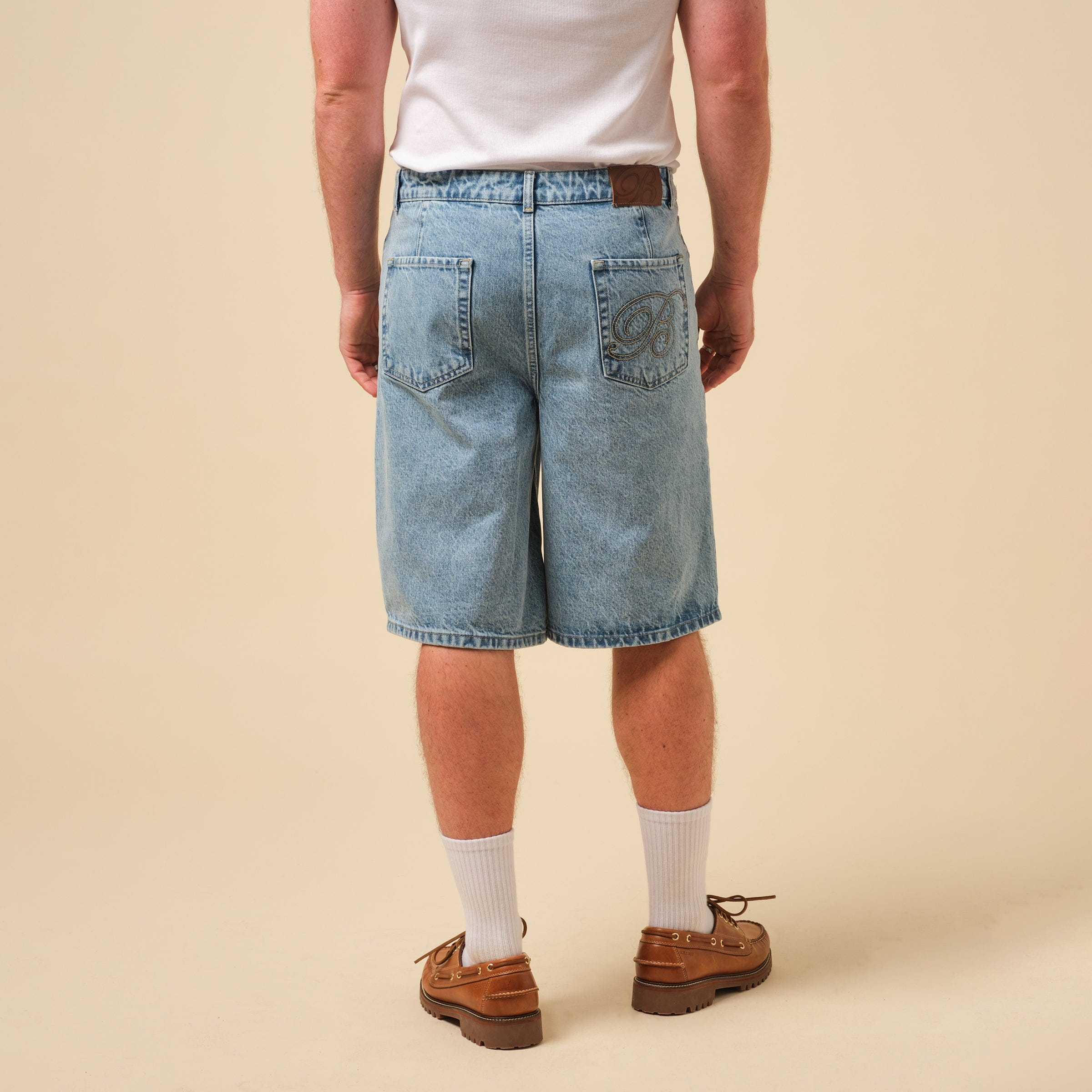 Bound Signature Denim Jorts - Light Blue