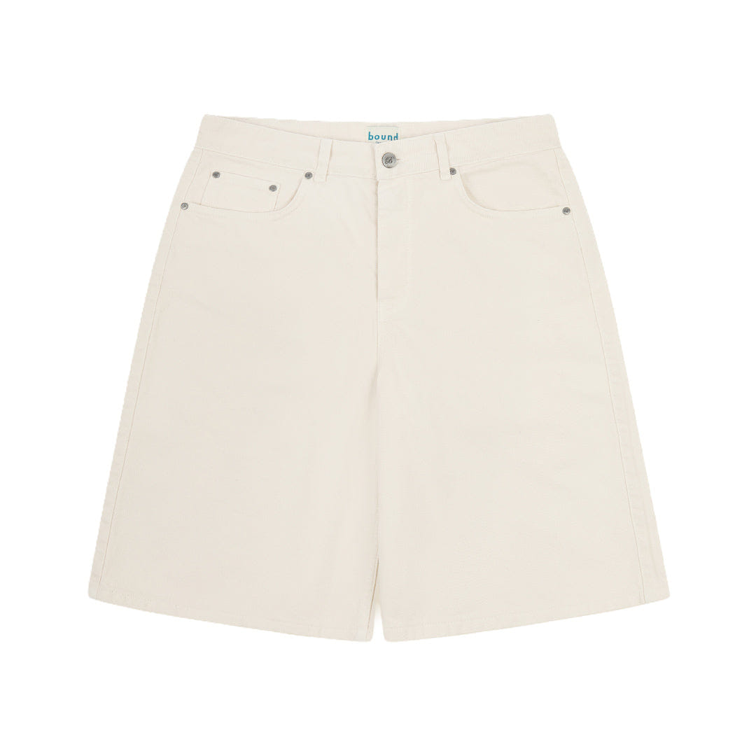 Bound Signature Denim Jorts - Ecru