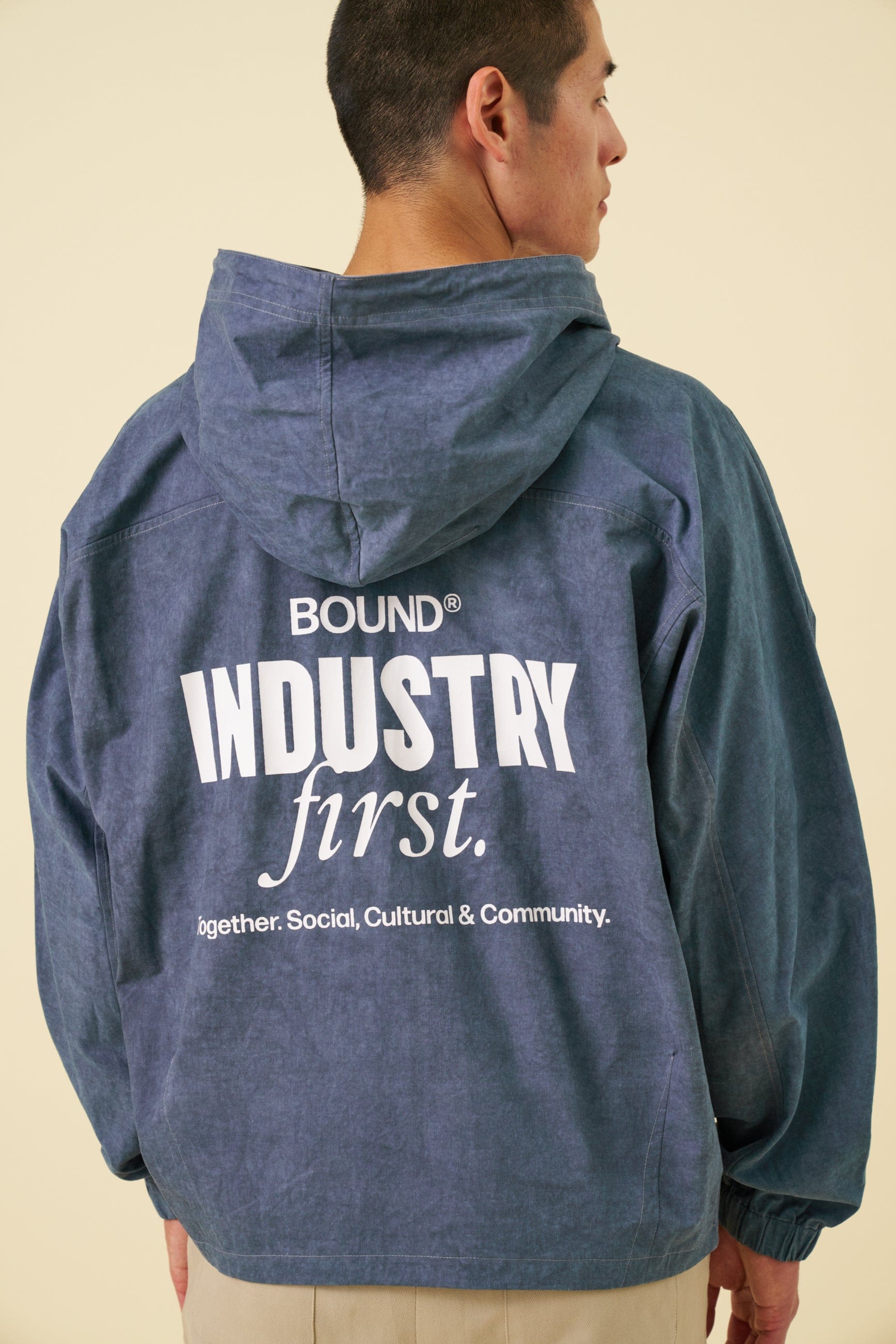 Bound Industry First Acid Wash Blue Anorak