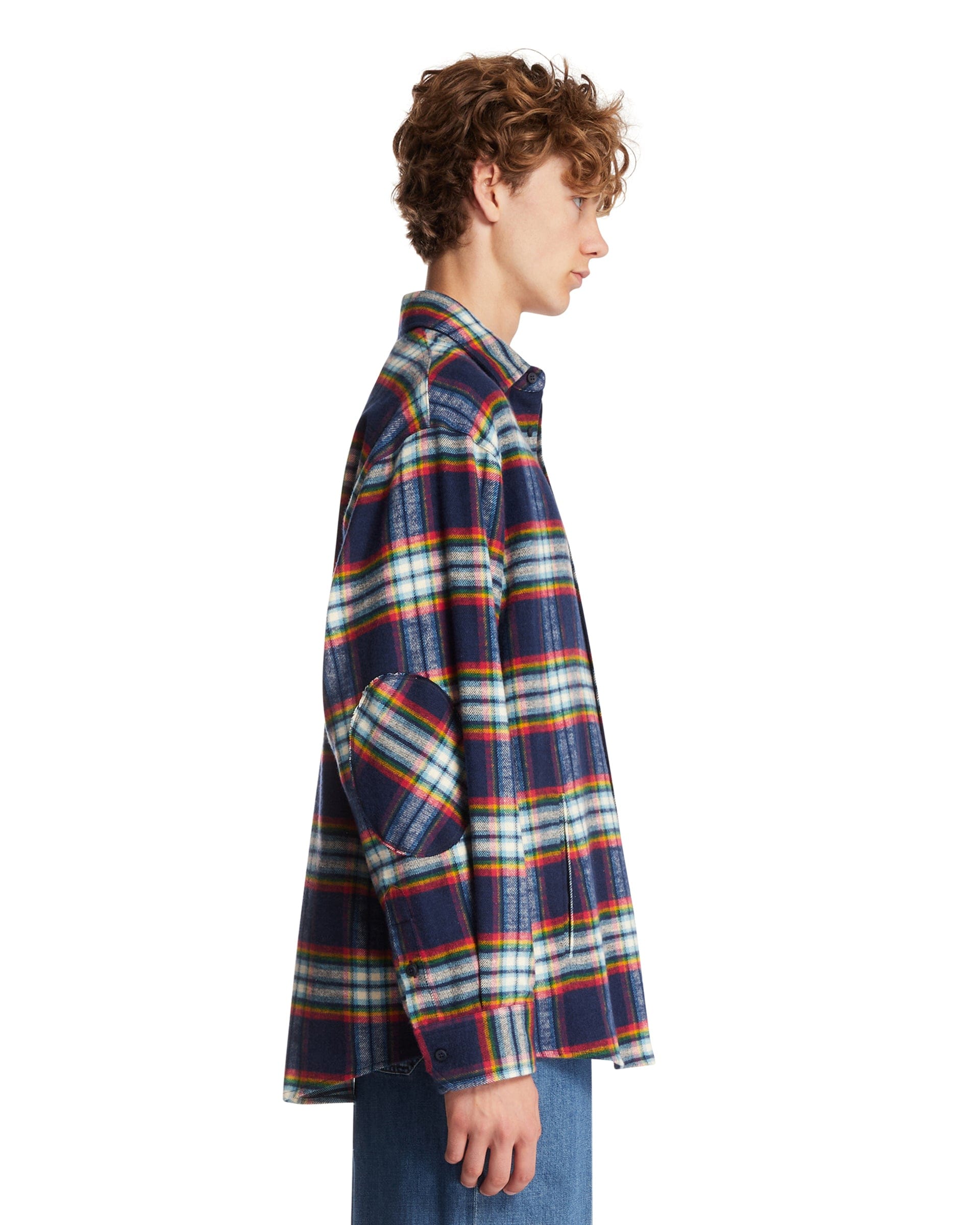 Darkpark Camicia In Lana A Quadri Blu