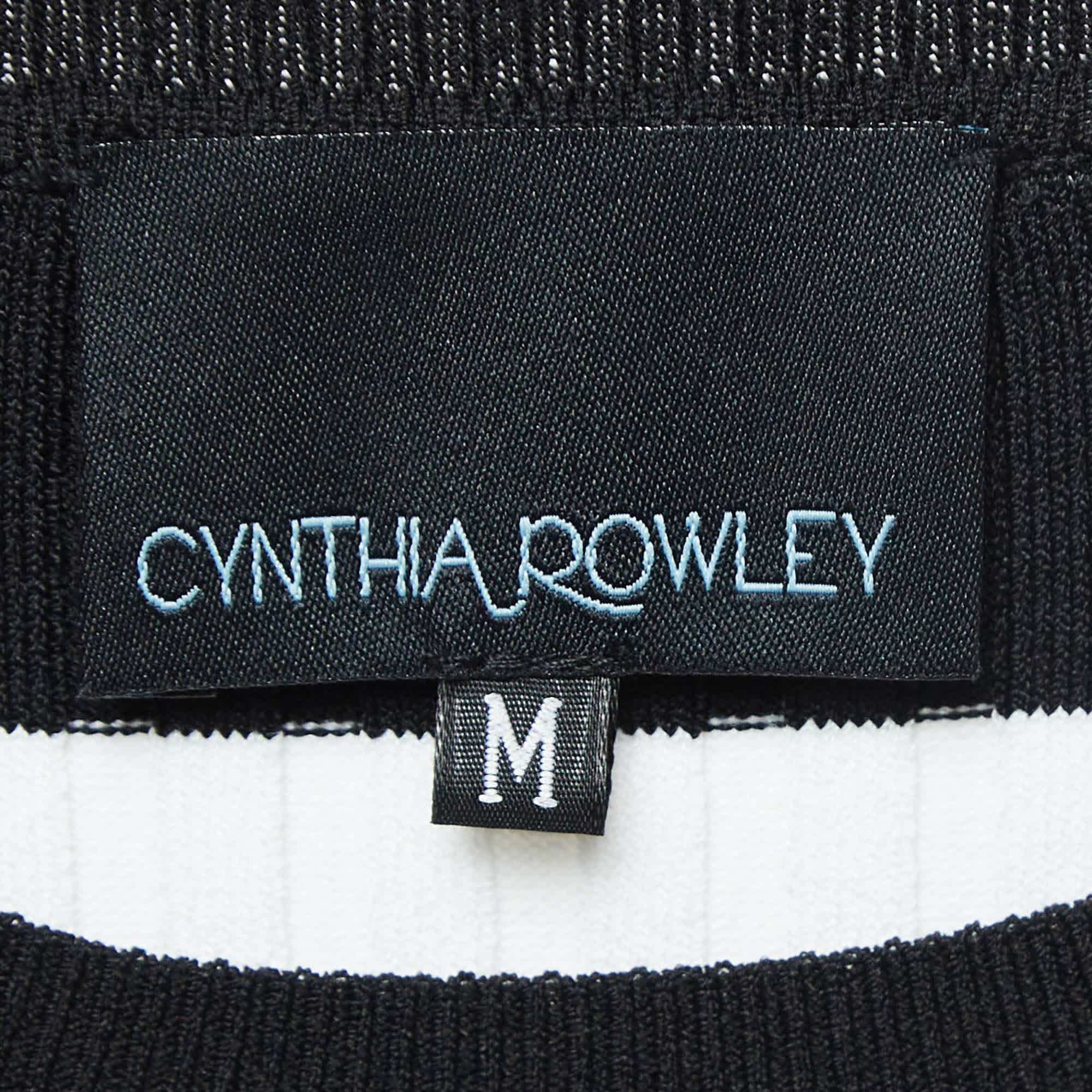 Cynthia Rowley Black/white Stripe Patterned Full Sleeve Sweater