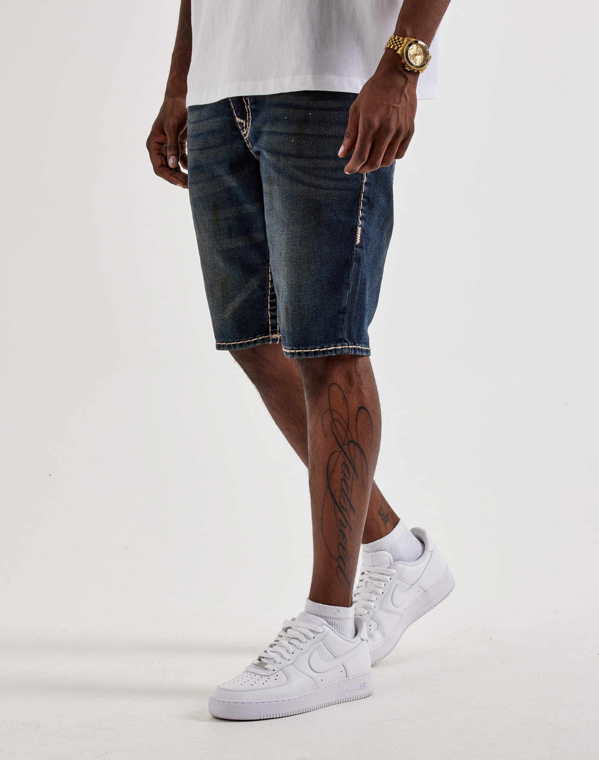True Religion Ricky Super T Flap Denim Shorts