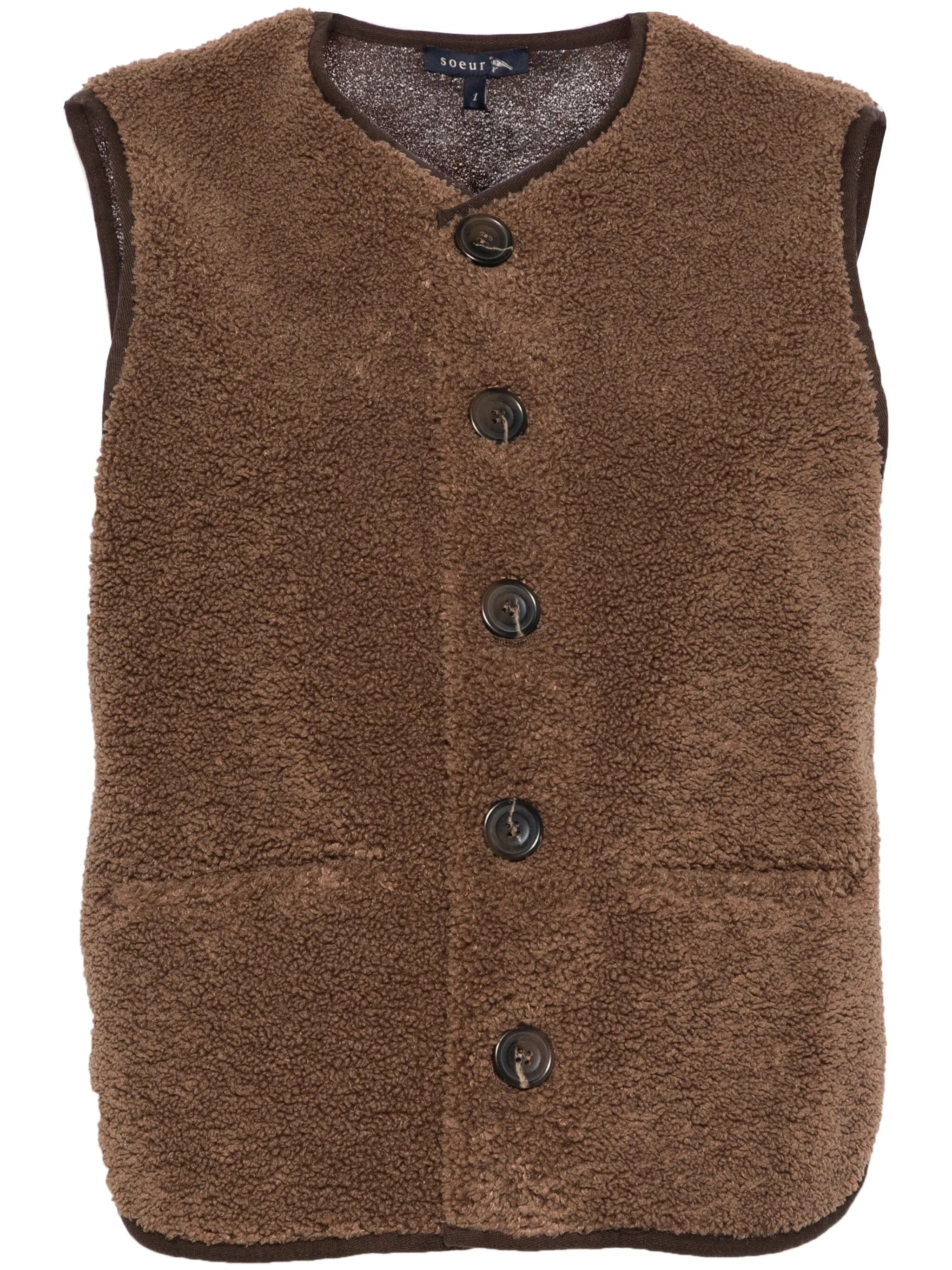 Soeur V - neck faux - shearling vest